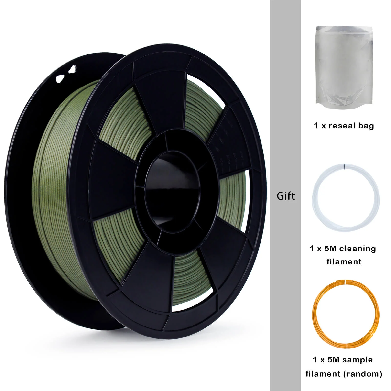 ZIRO Carbon Fiber PLA Filament 1.75mm, Military Green - Image 12