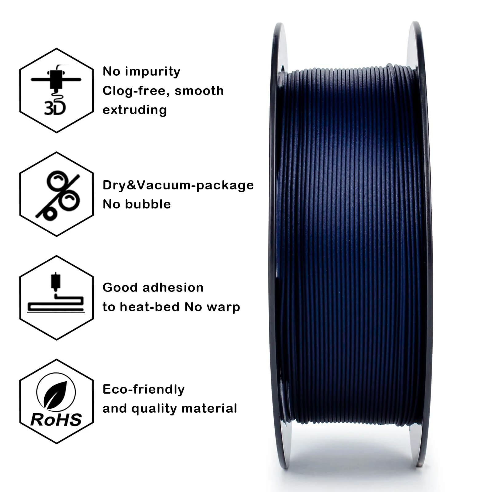 ZIRO Carbon Fiber PLA Filament 1.75mm, Navy Blue - Image 10