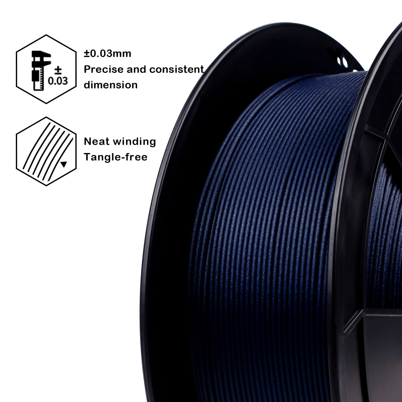 ZIRO Carbon Fiber PLA Filament 1.75mm, Navy Blue - Image 8