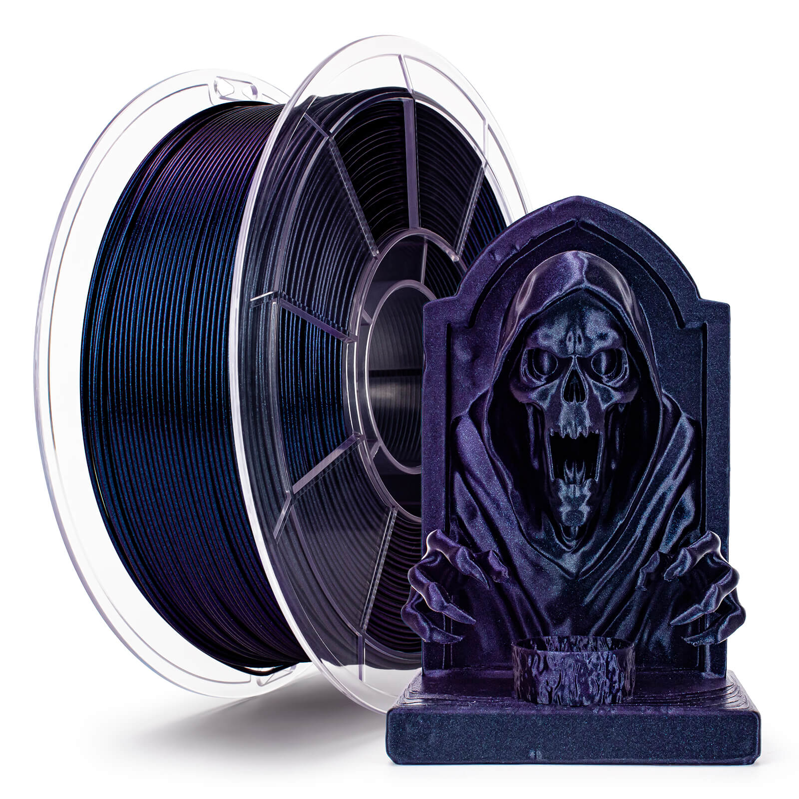 ZIRO Chameleon Series PLA Filament 1.75mm 1kg/2.2lb Spool , Abyss Blue Luster - Image 3