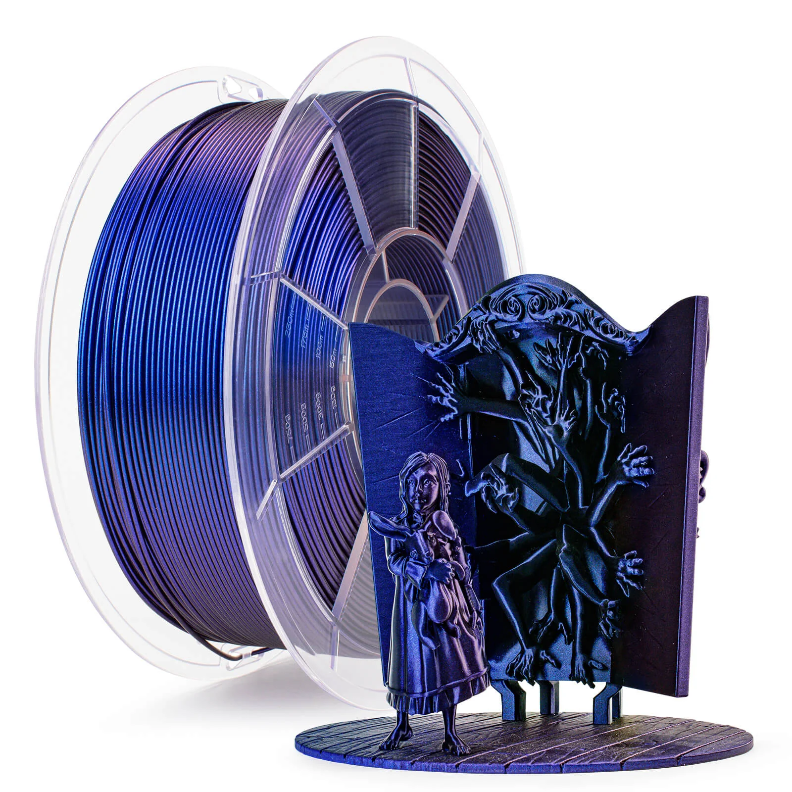 ZIRO Chameleon Series PLA Filament 1.75mm 1kg/2.2lb Spool , Iris Blue Luster - Image 3