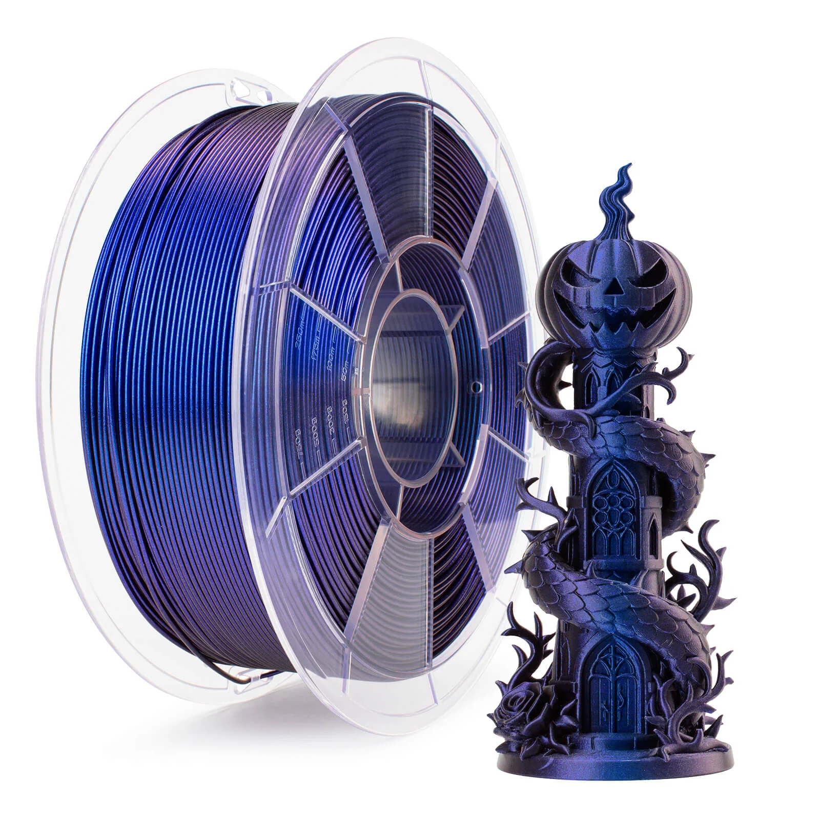 ZIRO Chameleon Series PLA Filament 1.75mm 1kg/2.2lb Spool , Iris Blue Luster - Image 6