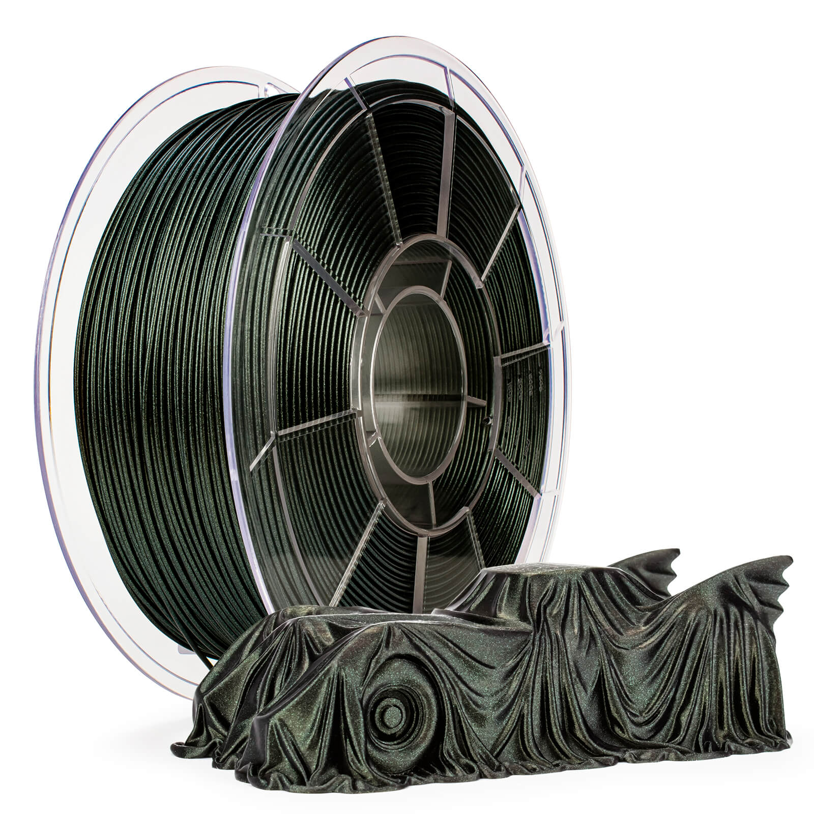 ZIRO Chameleon Series PLA Filament 1.75mm 1kg/2.2lb Spool , Moss Green Luster - Image 6