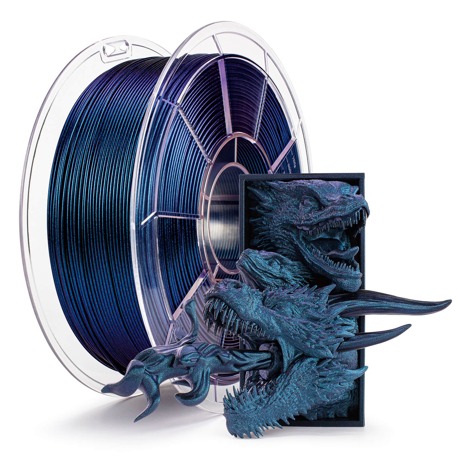 ZIRO Chameleon Series PLA Filament 1.75mm 1kg/2.2lb Spool , Peacock Teal Luster - Image 3