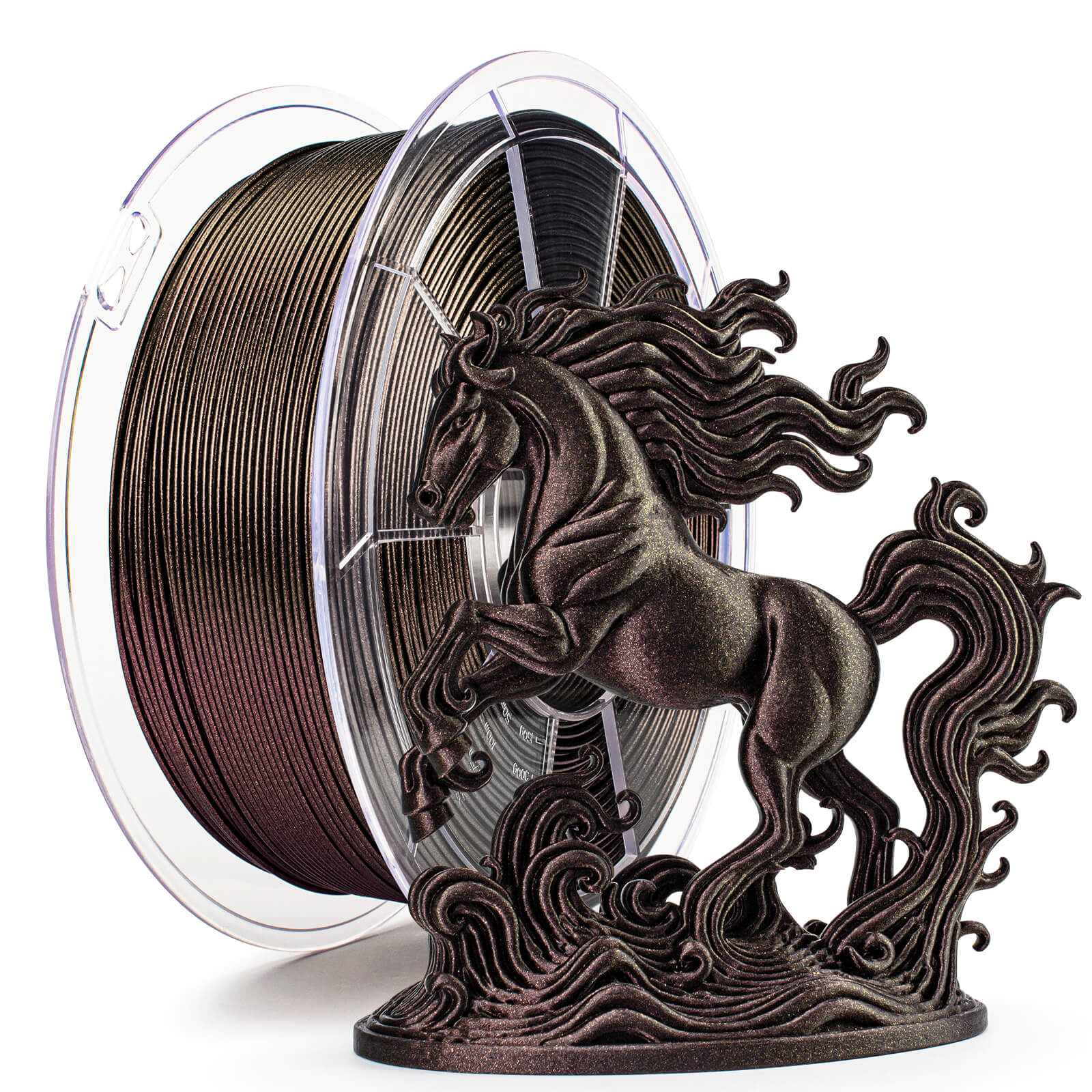 ZIRO Chameleon Series PLA Filament 1.75mm 1kg/2.2lb Spool , Scarlet Gold Luster - Image 3