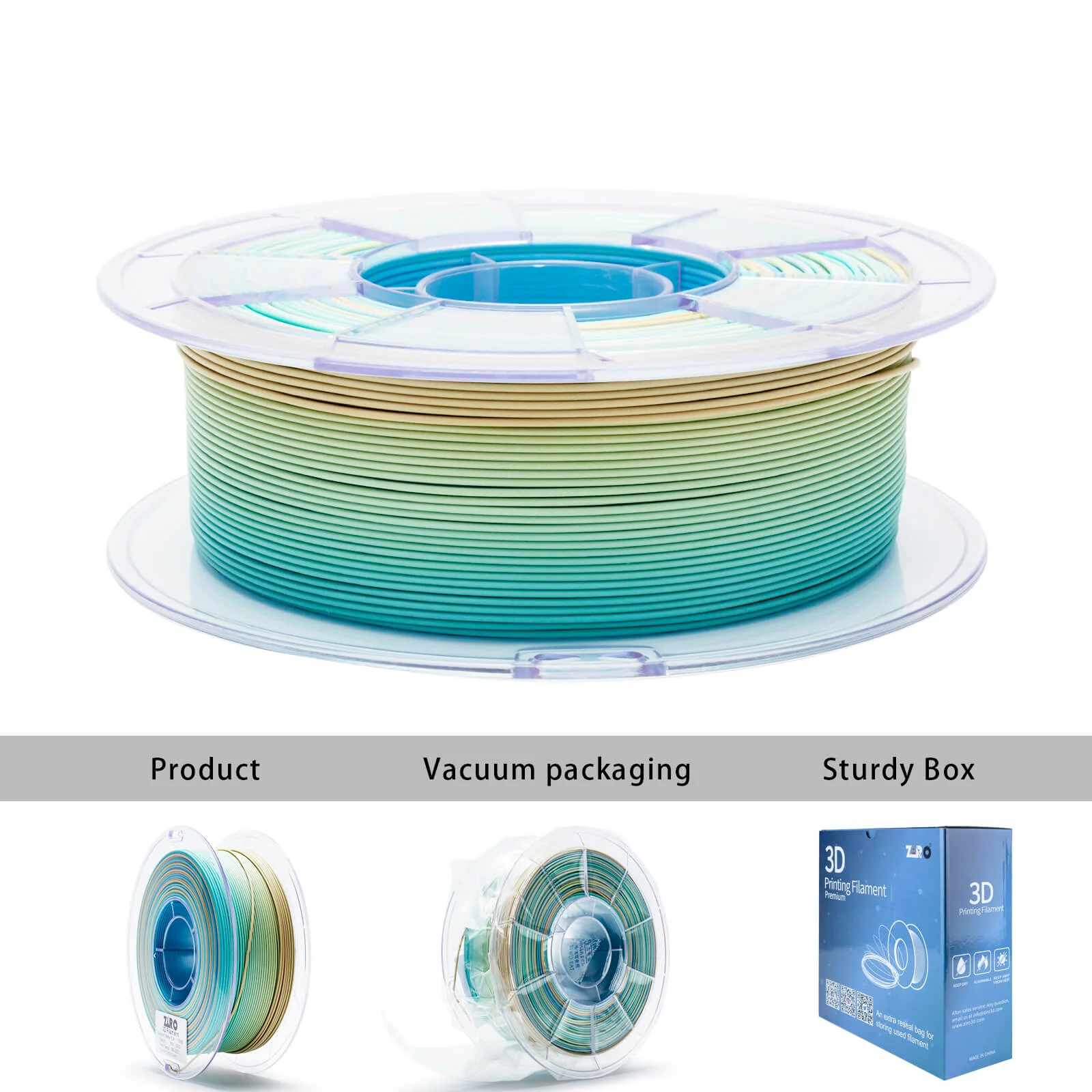 ZIRO Fast Gradient Matte PLA Filament 1.75mm, Beach - Image 11