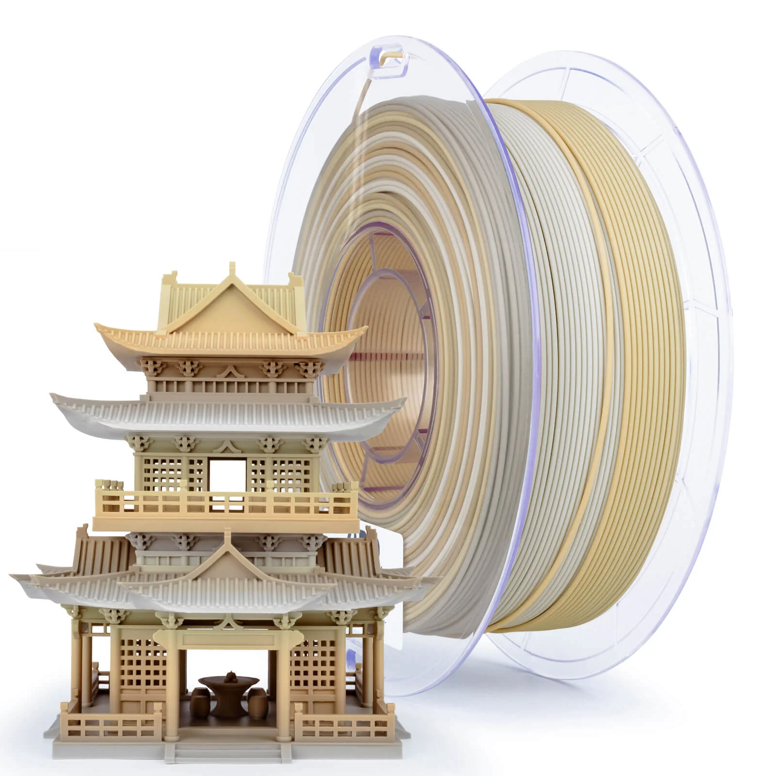 ZIRO Fast Gradient Matte PLA Filament 1.75mm, Beige Shell