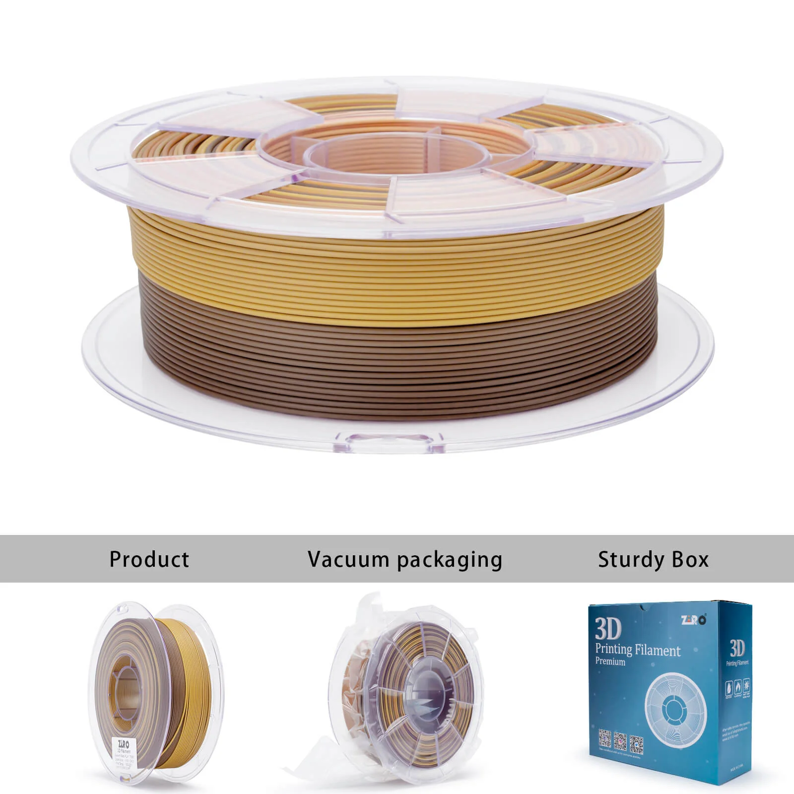 ZIRO Fast Gradient Matte PLA Filament 1.75mm, Castle Brick - Image 10