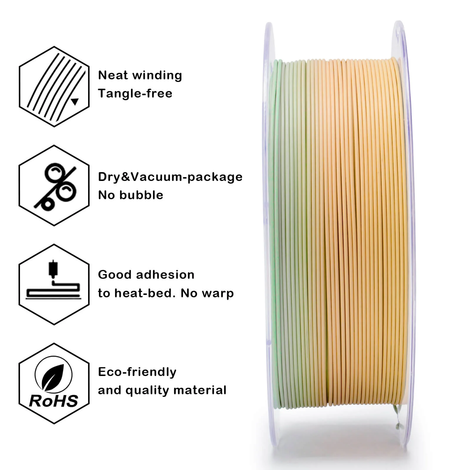 ZIRO Fast Gradient Matte PLA Filament 1.75mm, Cool Daybreak - Image 11