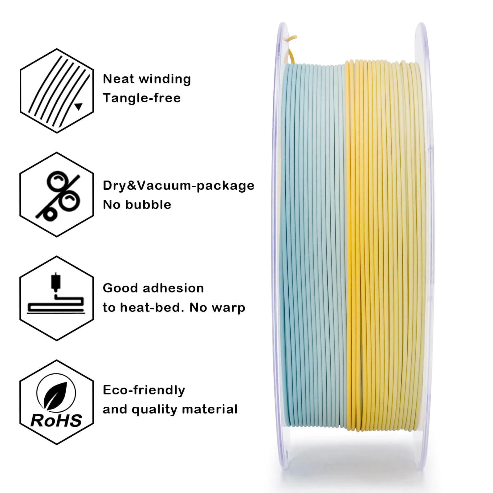 ZIRO Fast Gradient Matte PLA Filament 1.75mm, Fall Frost - Image 6