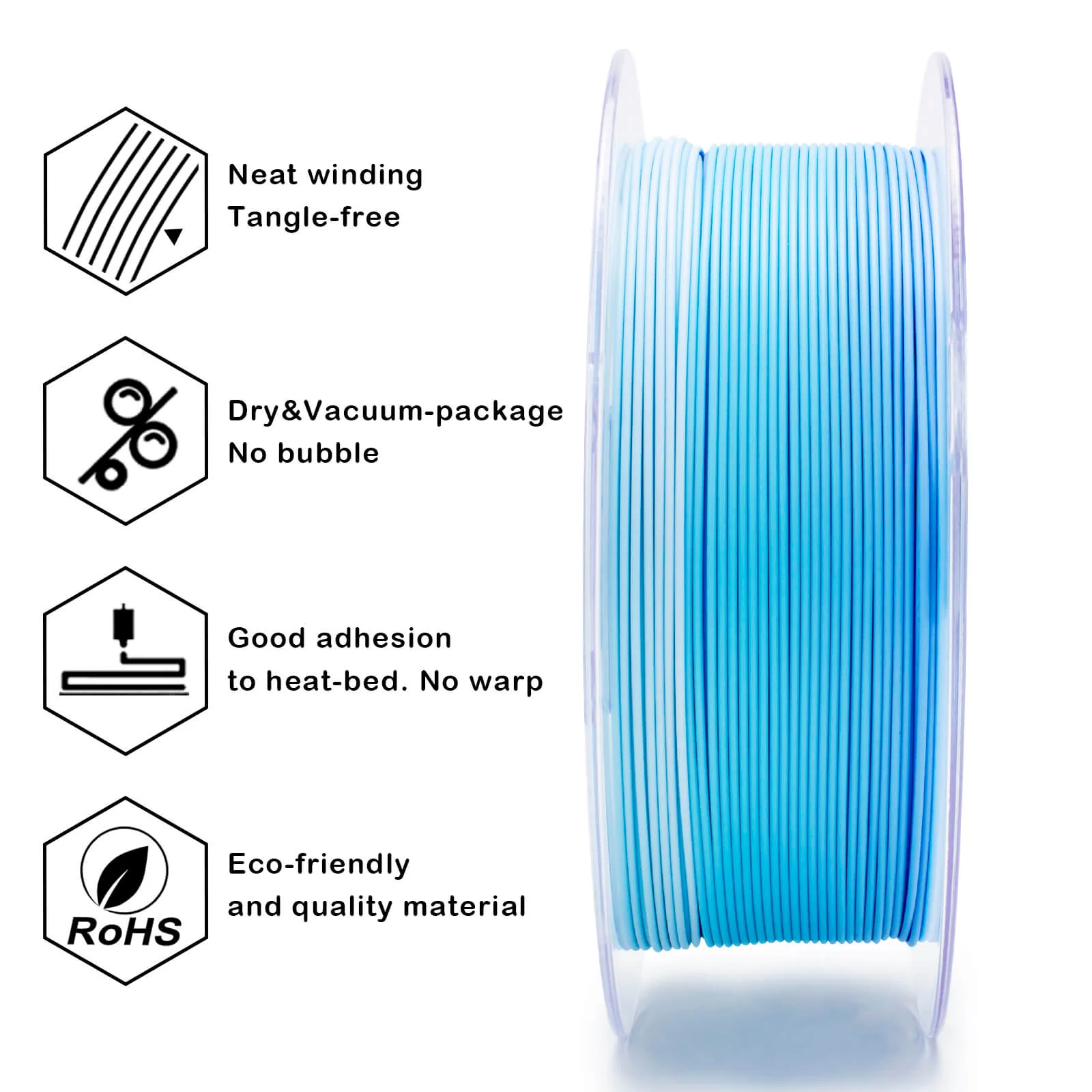ZIRO Fast Gradient Matte PLA Filament 1.75mm, Glacier - Image 10