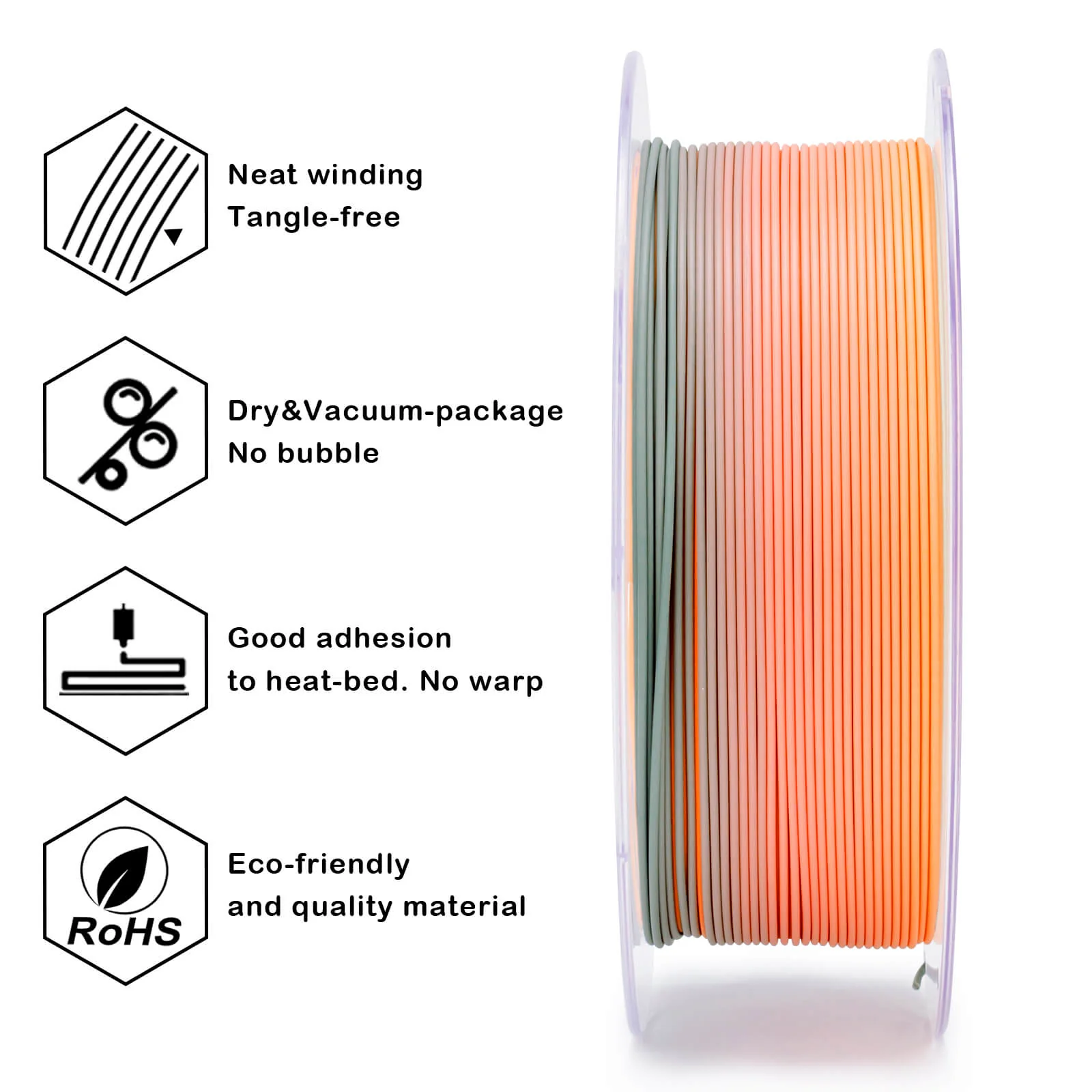 ZIRO Fast Gradient Matte PLA Filament 1.75mm, Harvest Bliss - Image 8