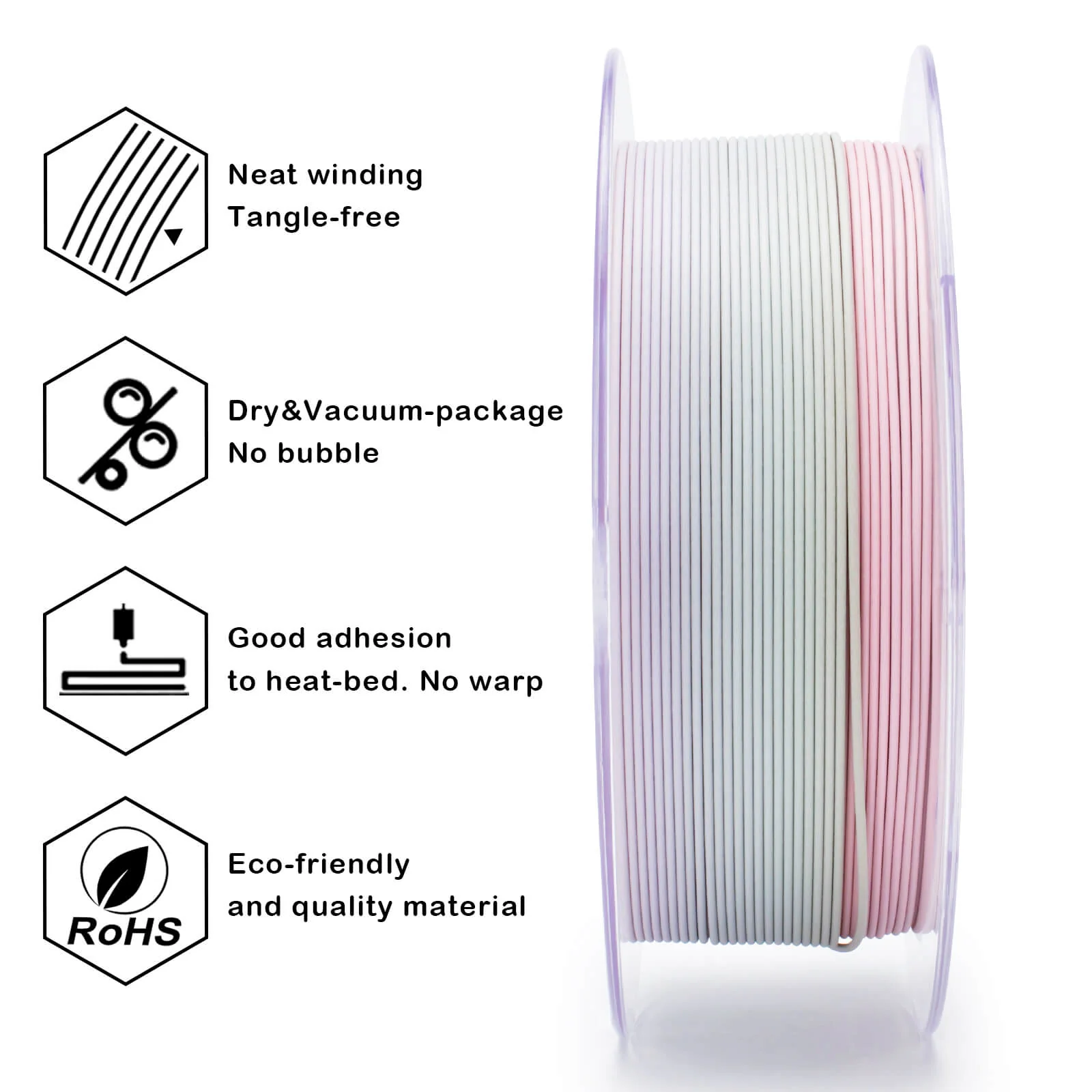 ZIRO Fast Gradient Matte PLA Filament 1.75mm, Morandi - Image 12