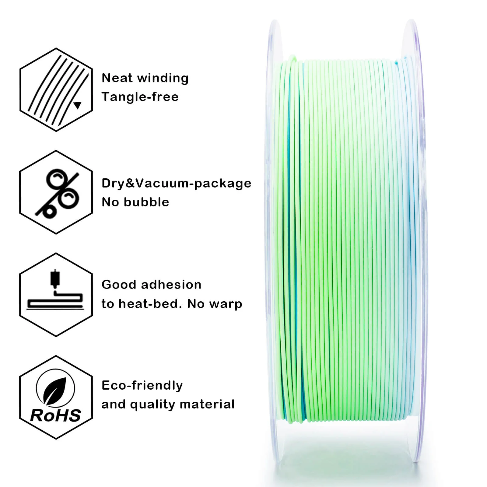 ZIRO Fast Gradient Matte PLA Filament 1.75mm, Ocean - Image 11
