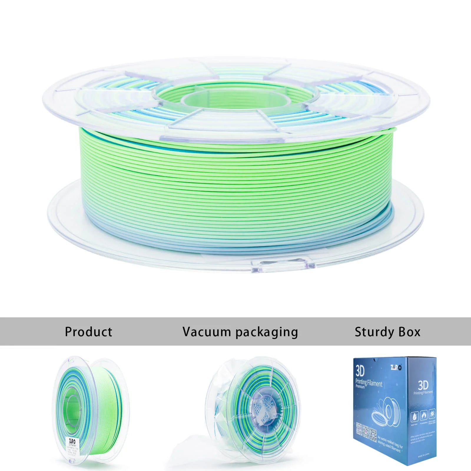 ZIRO Fast Gradient Matte PLA Filament 1.75mm, Ocean - Image 12