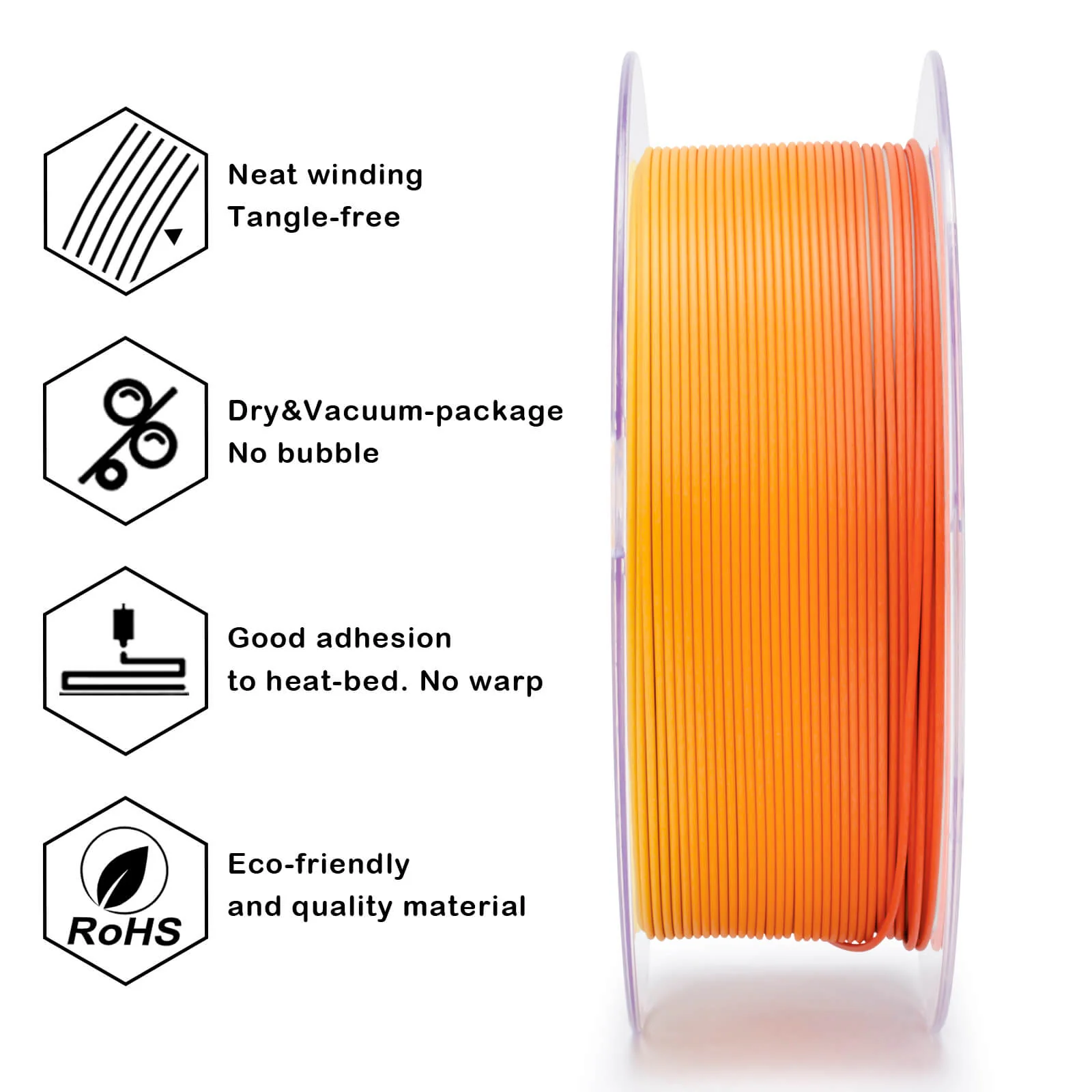 ZIRO Fast Gradient Matte PLA Filament 1.75mm, Paint Splash - Image 12
