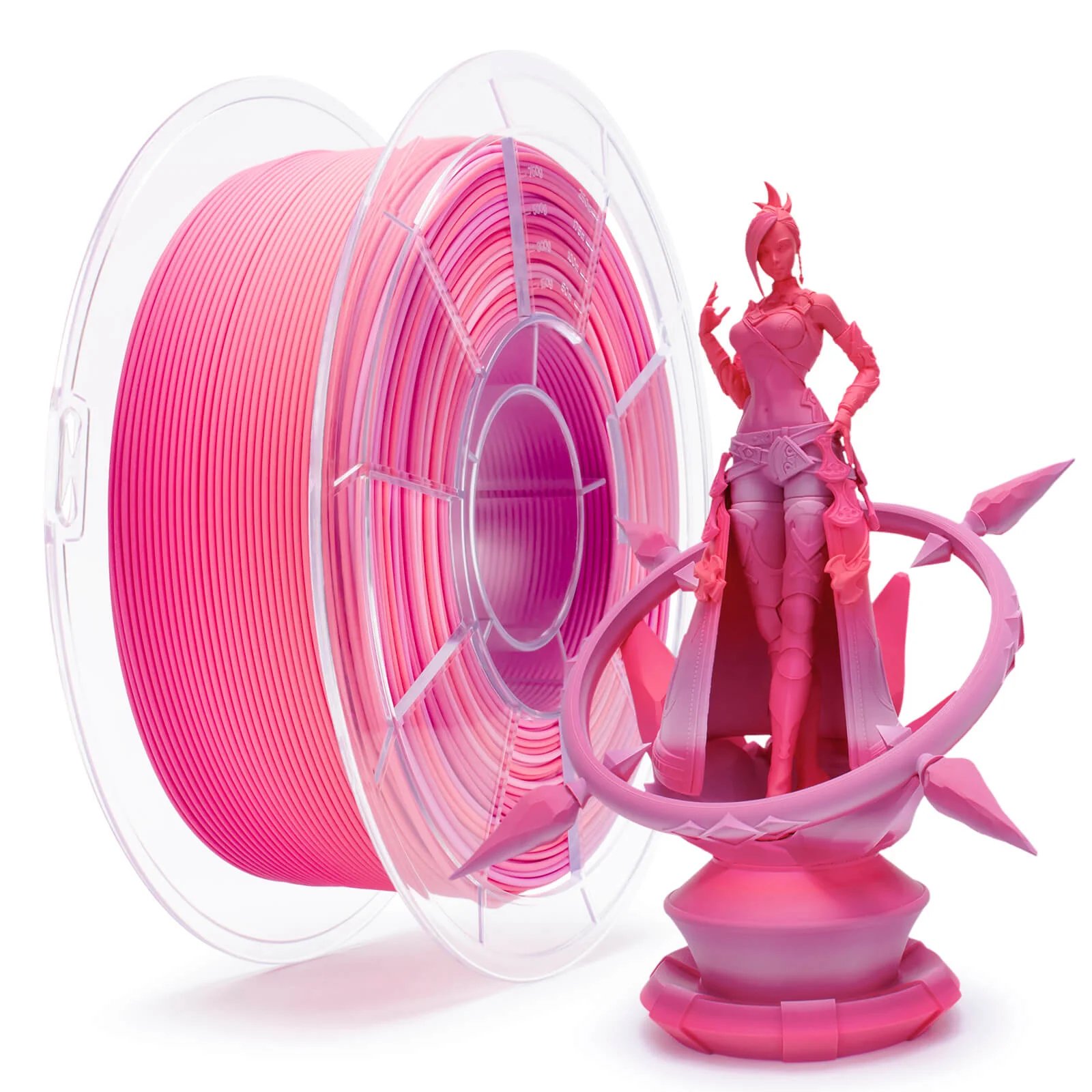 ZIRO Fast Gradient Matte PLA Filament 1.75mm, Pink Hydrangea - Image 3