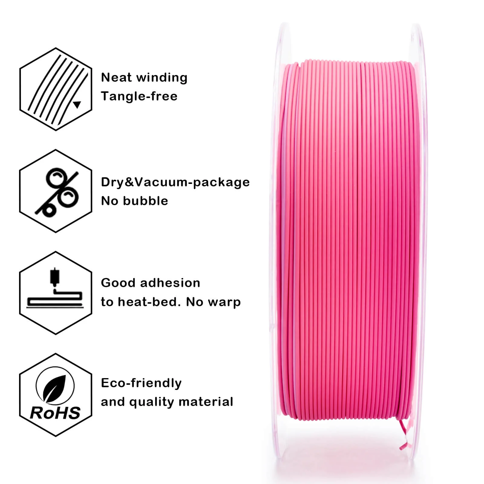 ZIRO Fast Gradient Matte PLA Filament 1.75mm, Pink Hydrangea - Image 5