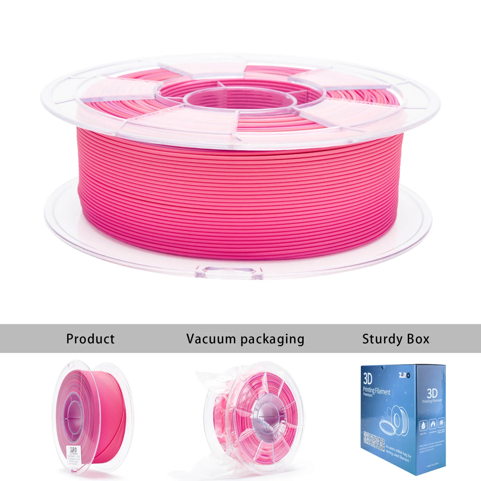 ZIRO Fast Gradient Matte PLA Filament 1.75mm, Pink Hydrangea - Image 6