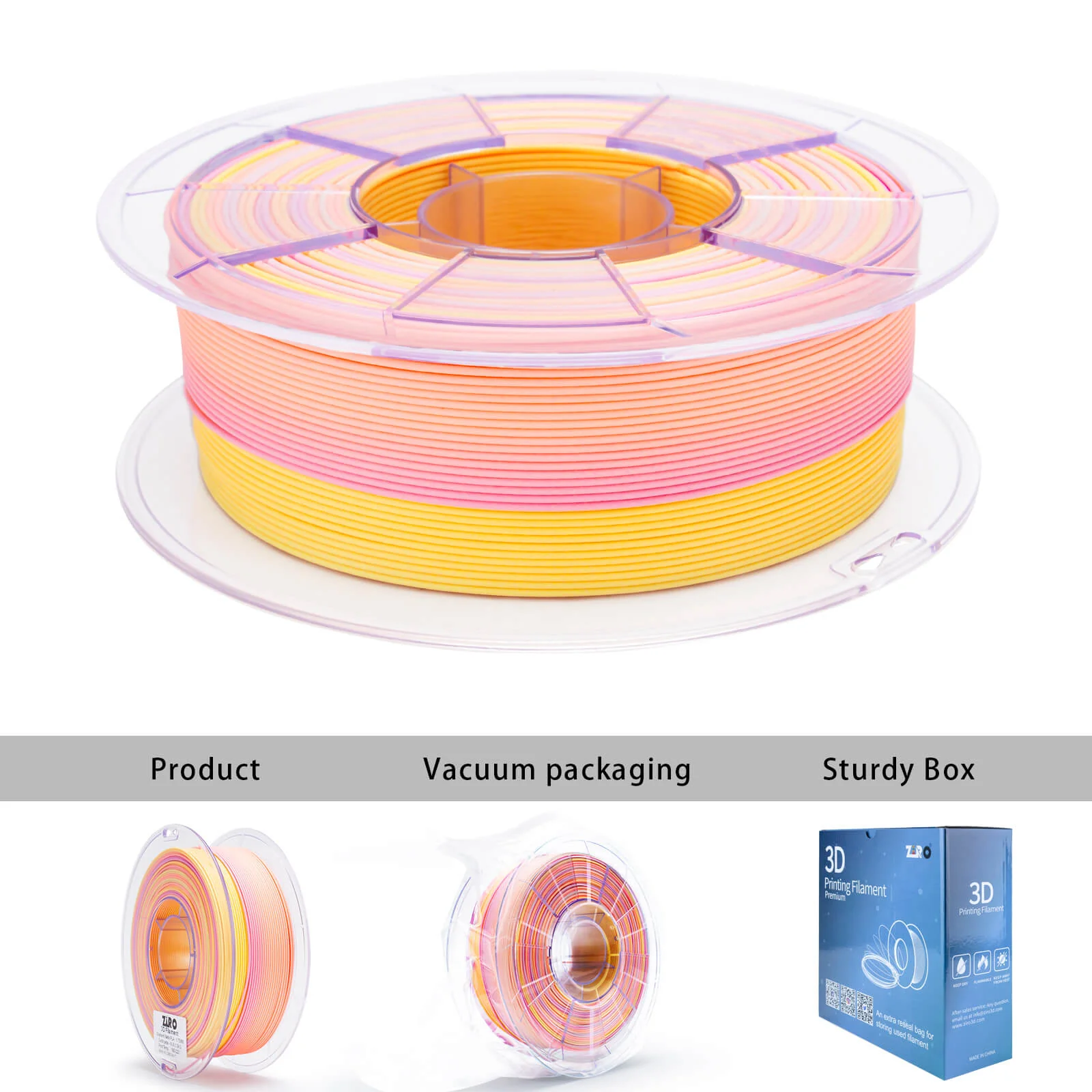 ZIRO Fast Gradient Matte PLA Filament 1.75mm, Sunlit Petal - Image 11