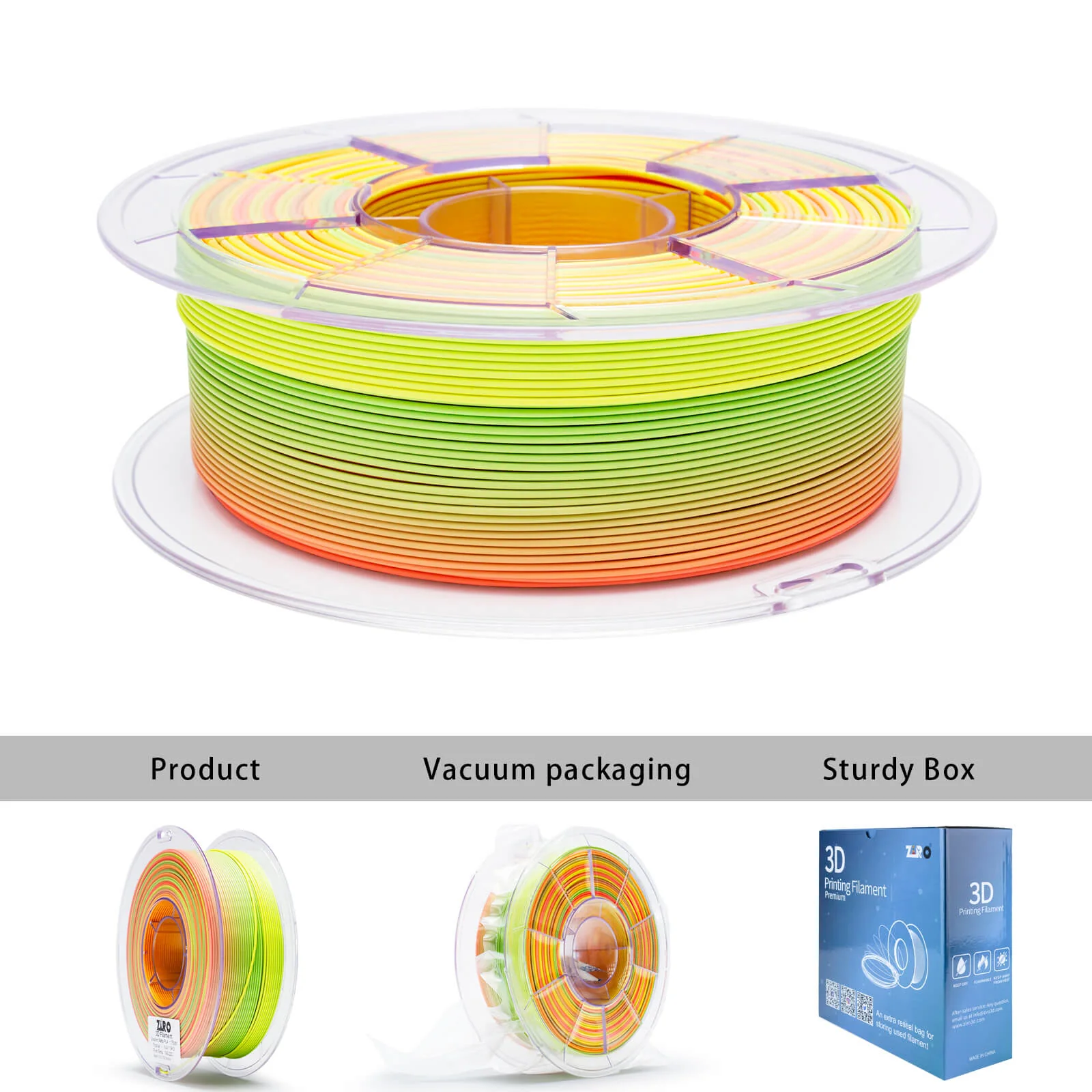 ZIRO Fast Gradient Matte PLA Filament 1.75mm, Tropical - Image 11