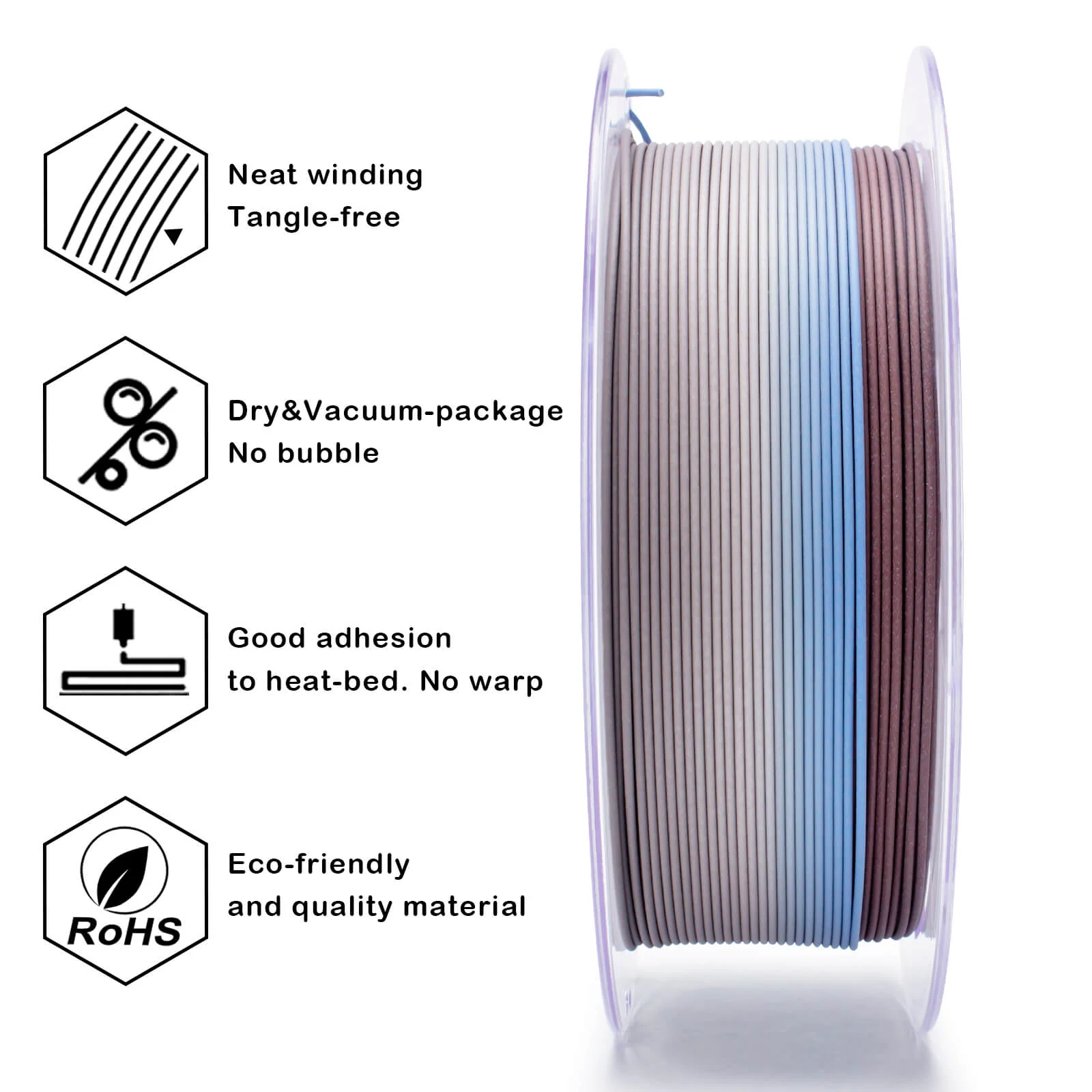 ZIRO Fast Gradient Matte PLA Filament 1.75mm, Twilight - Image 8