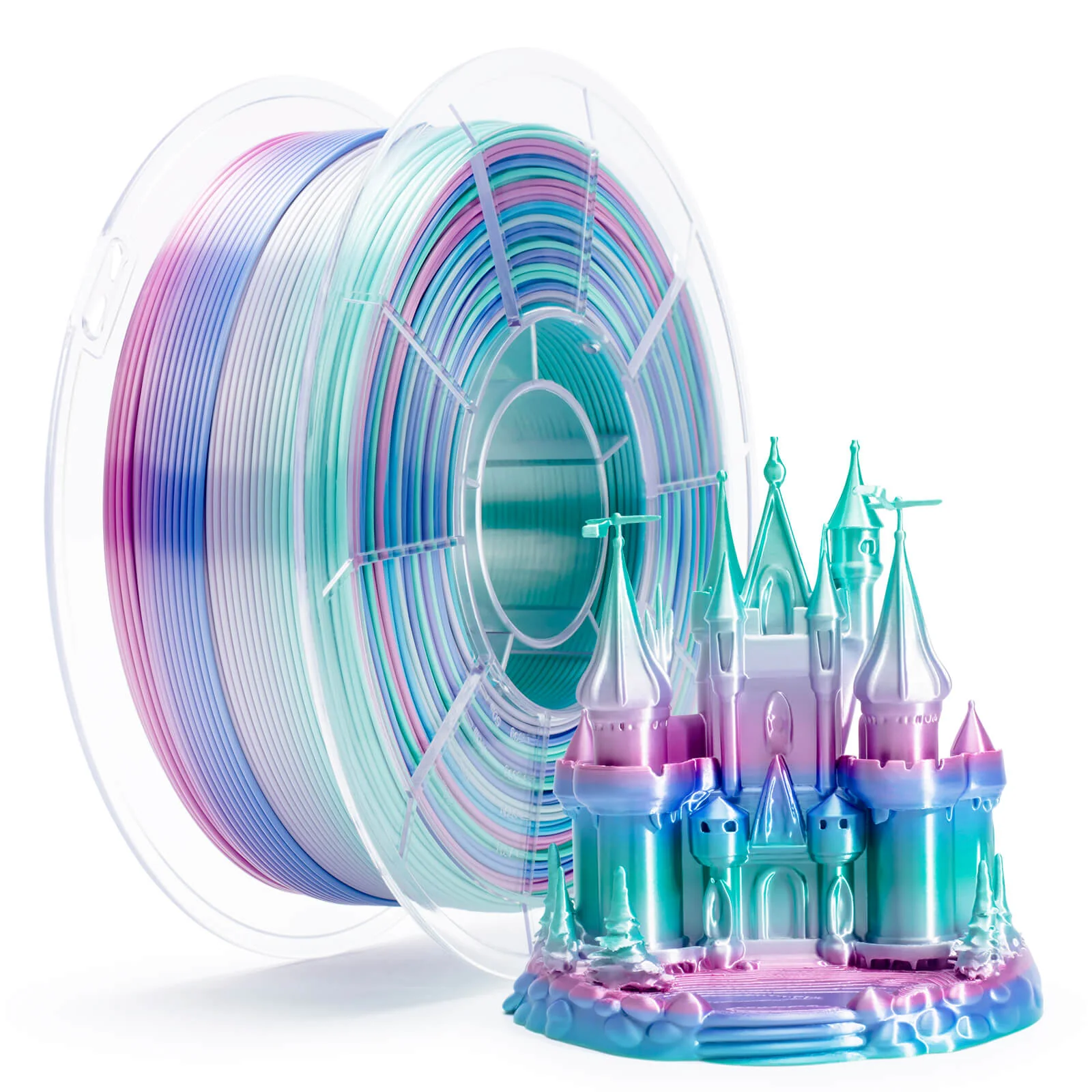 ZIRO Fast Gradient Silk PLA Filament 1.75mm, Aqua Sky - Image 3