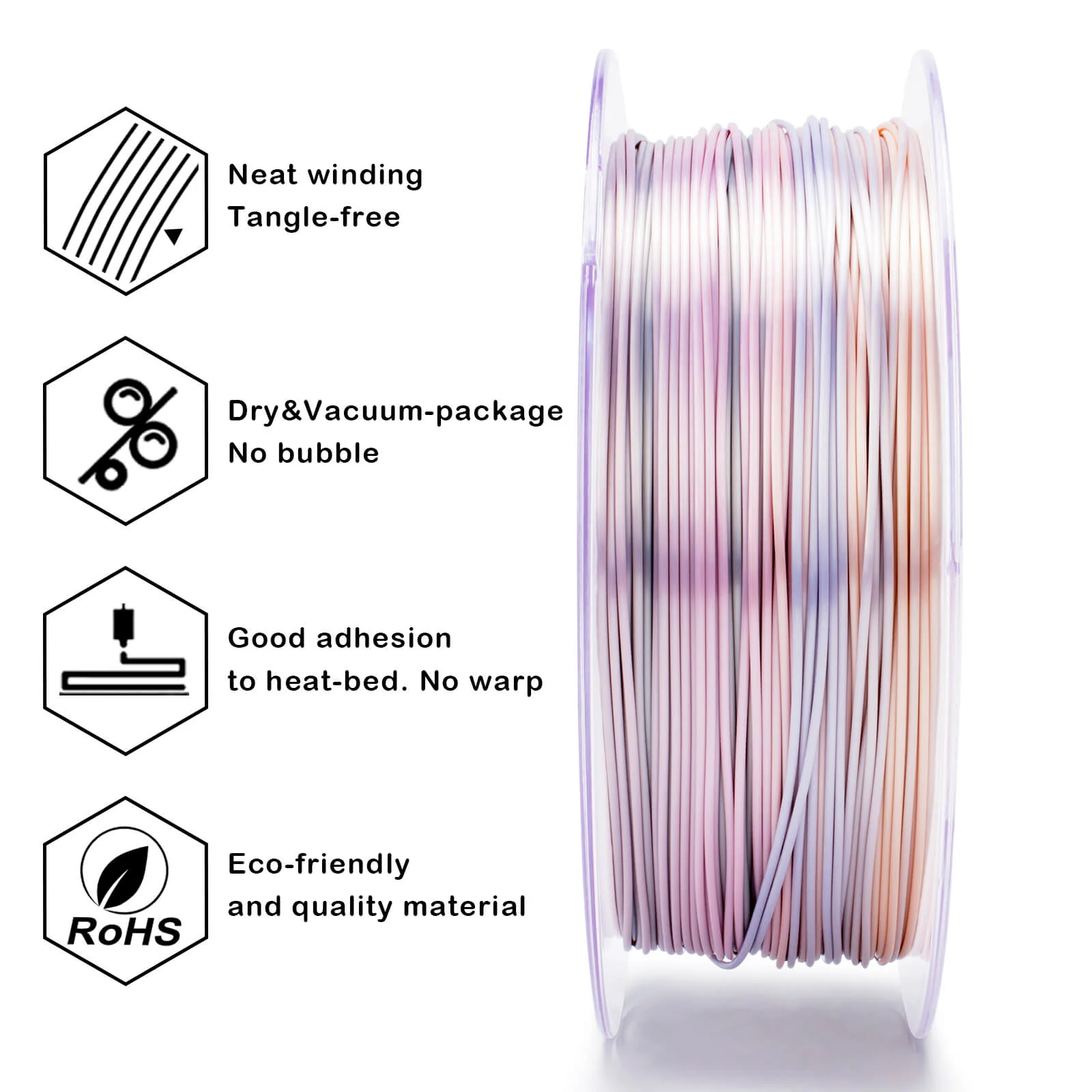ZIRO Fast Gradient Silk PLA Filament 1.75mm, Earth Tone - Image 11