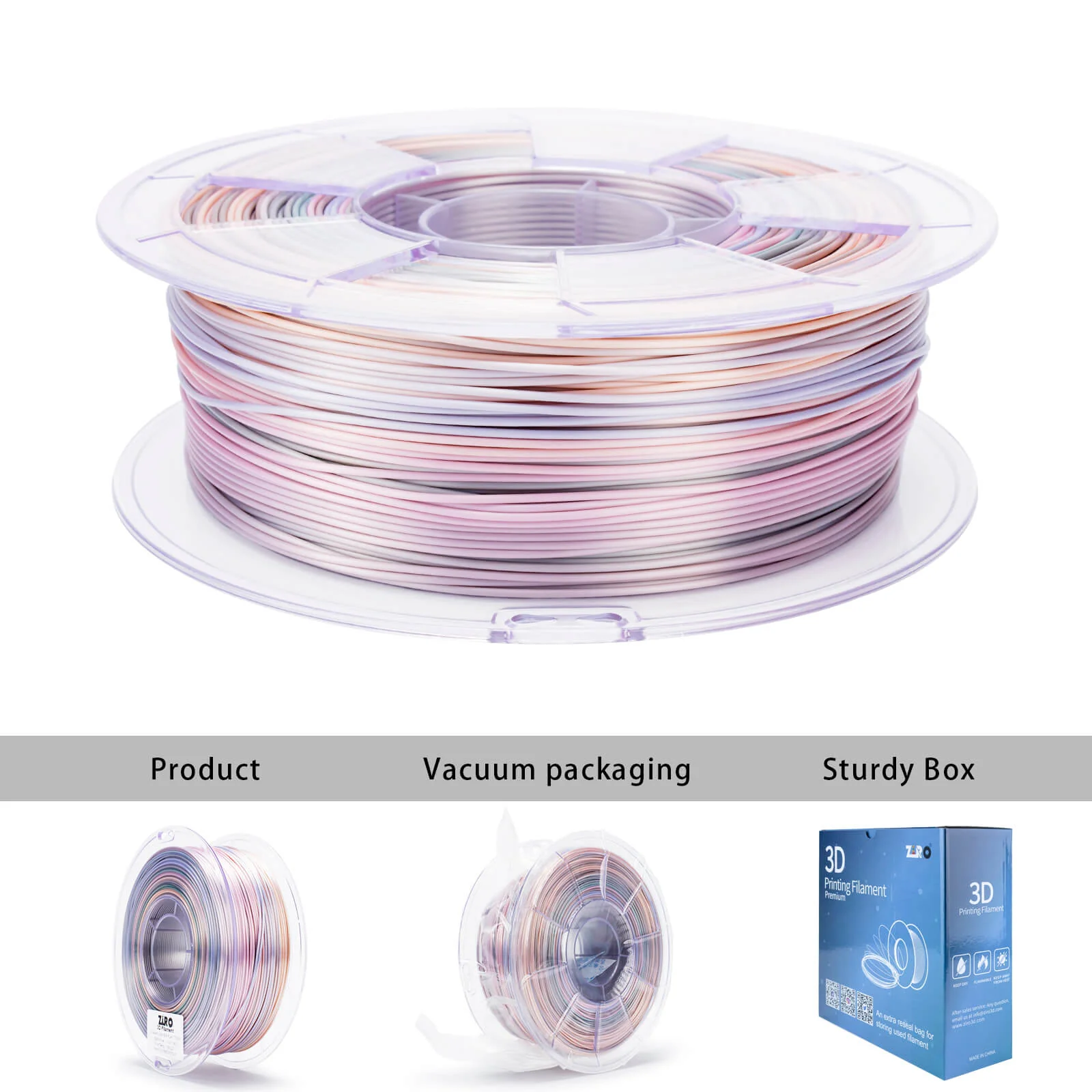 ZIRO Fast Gradient Silk PLA Filament 1.75mm, Earth Tone - Image 12