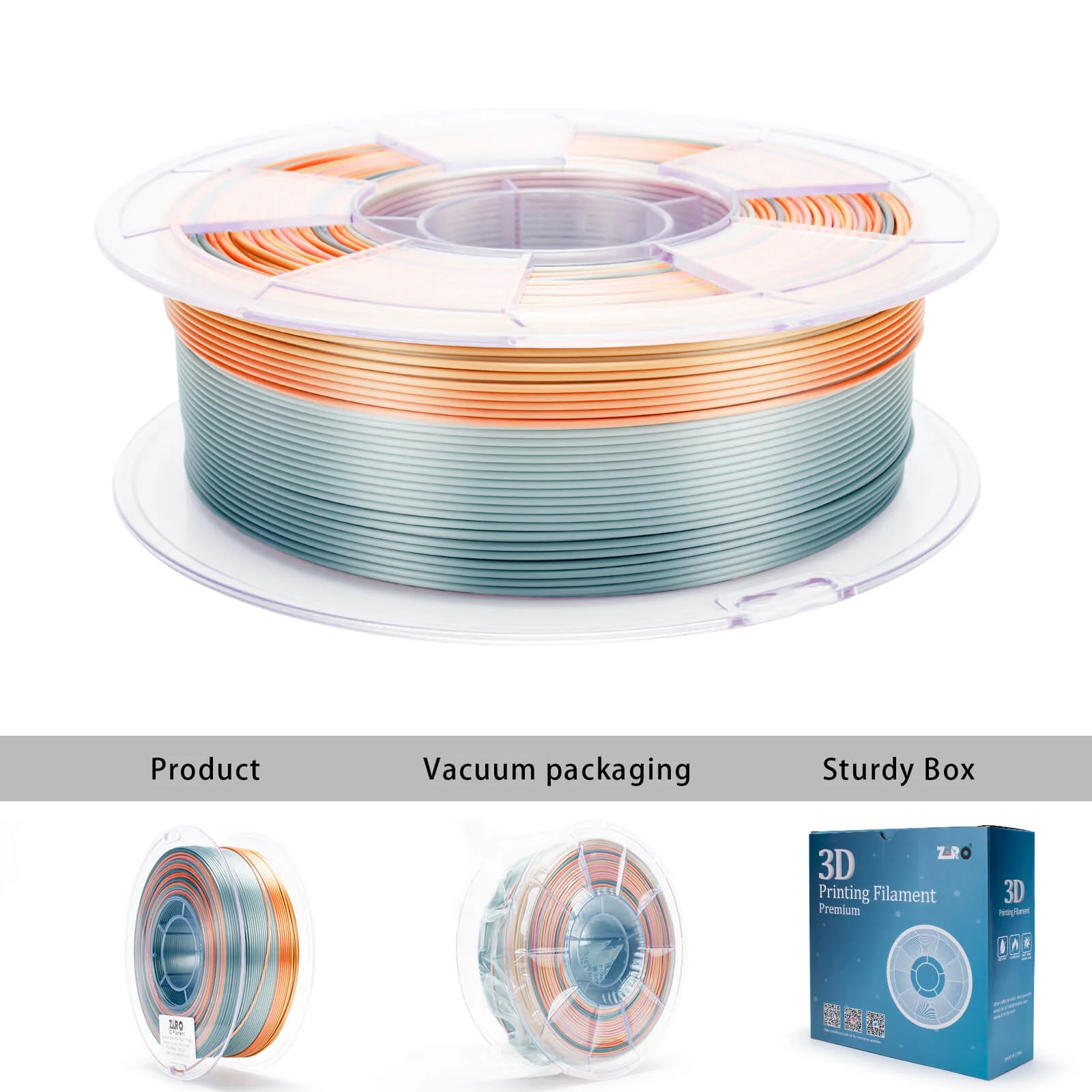 ZIRO Fast Gradient Silk PLA Filament 1.75mm, Mellow Horizon - Image 6