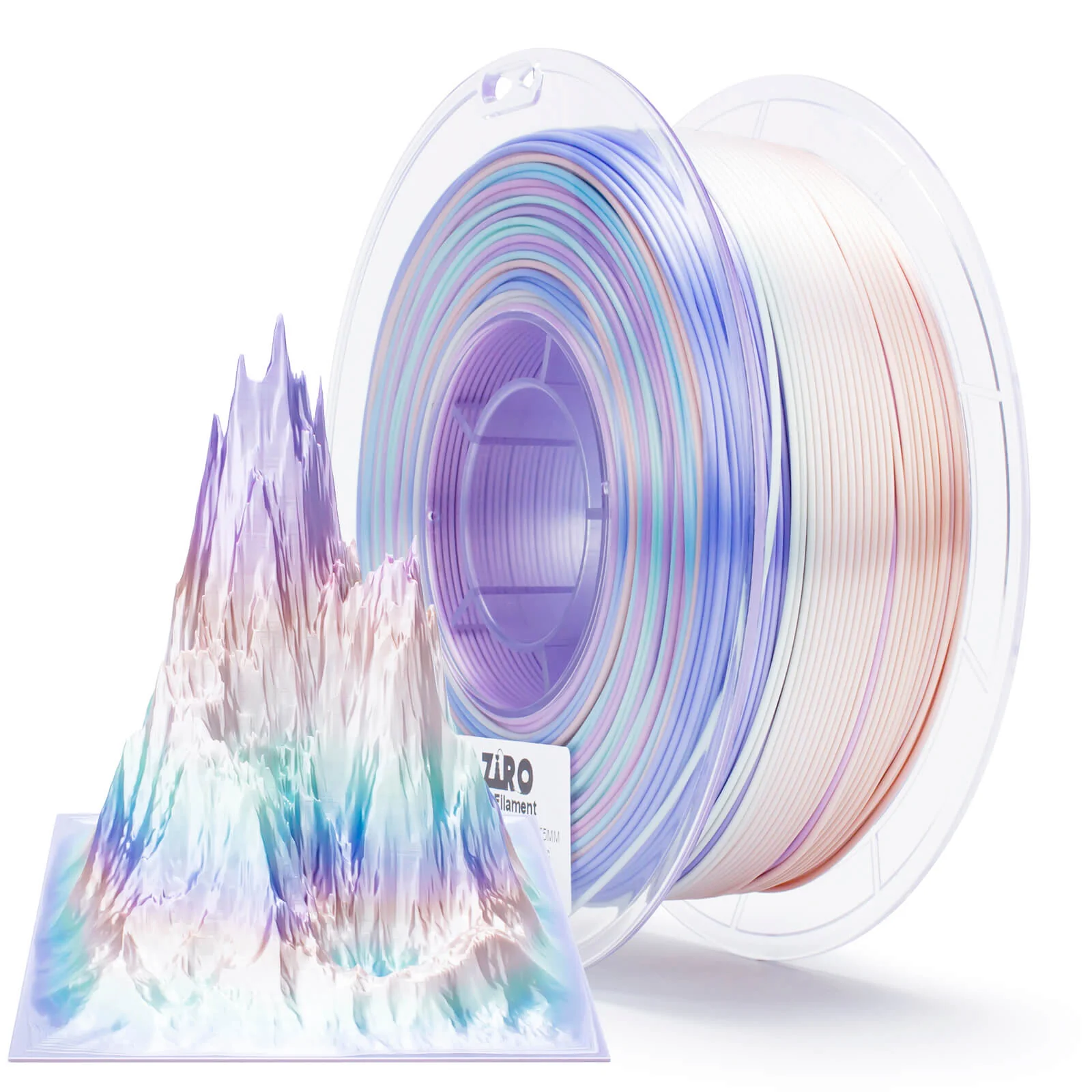 ZIRO Fast Gradient Silk PLA Filament 1.75mm, Pastel Pearl - Image 3