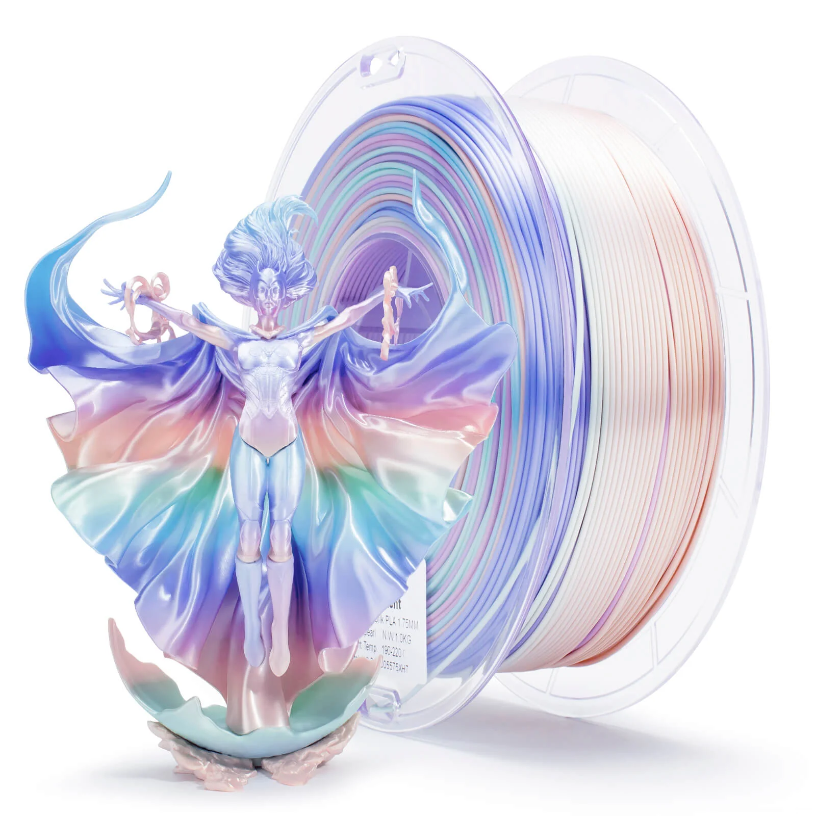 ZIRO Fast Gradient Silk PLA Filament 1.75mm, Pastel Pearl - Image 5