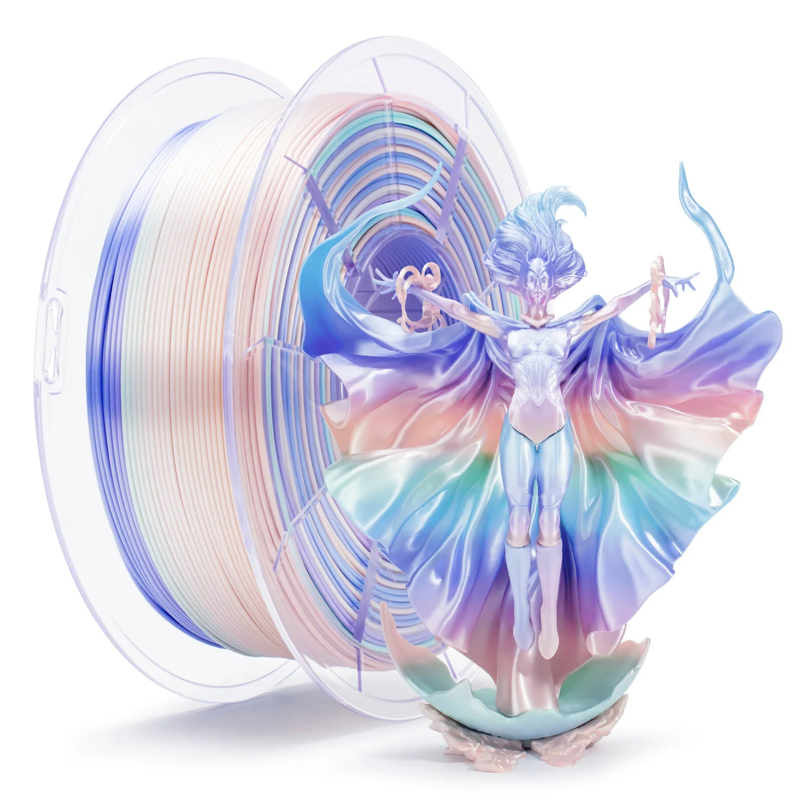 ZIRO Fast Gradient Silk PLA Filament 1.75mm, Pastel Pearl - Image 7