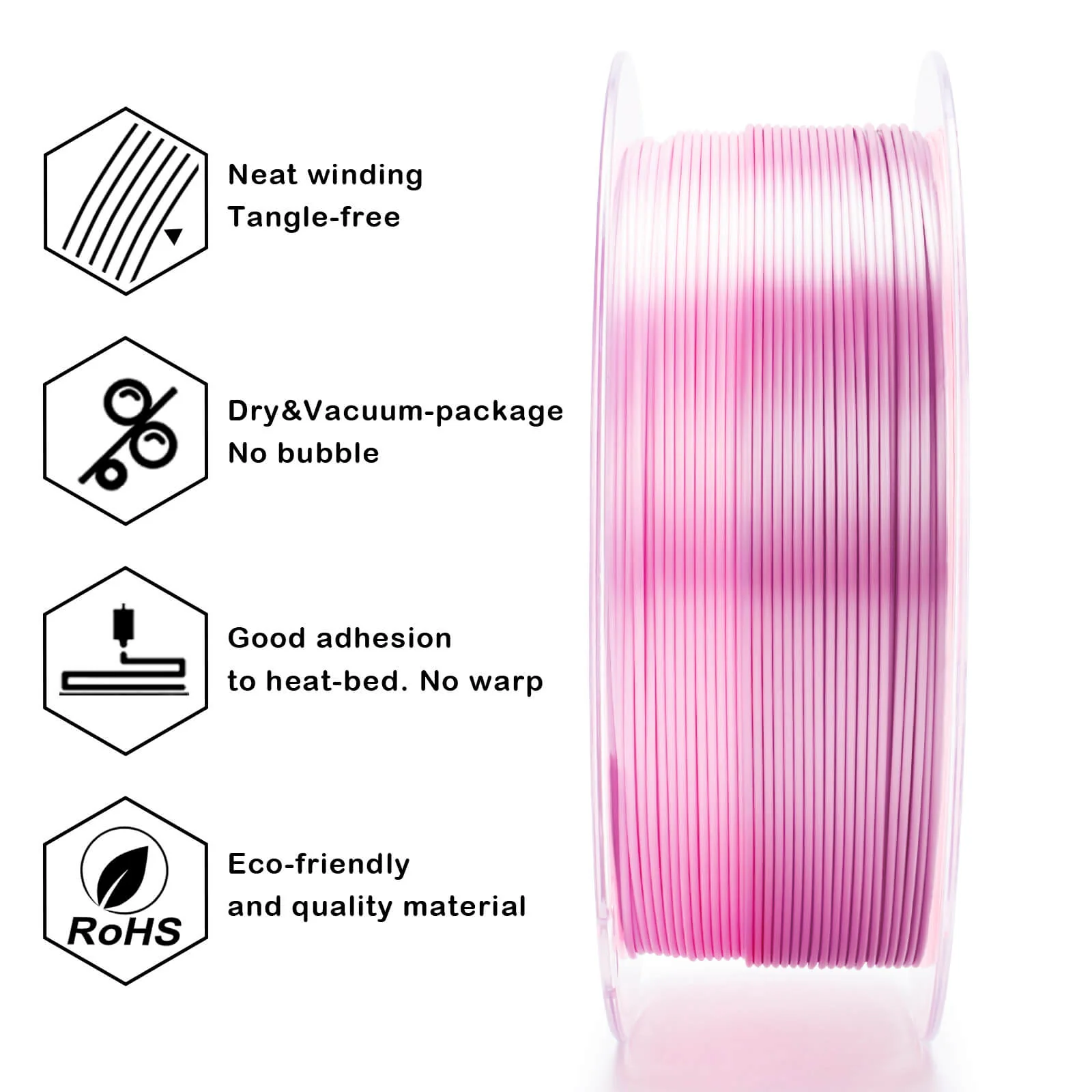 ZIRO Fast Gradient Silk PLA Filament 1.75mm, Peach Blush - Image 5