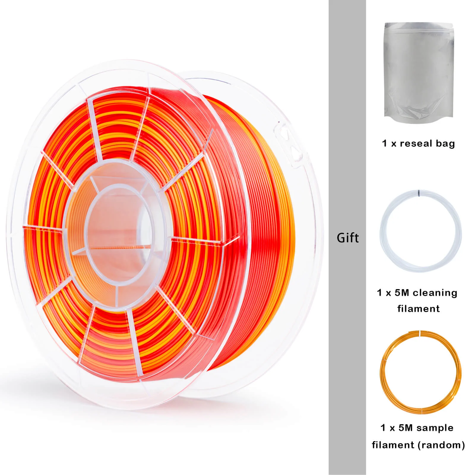 ZIRO Fast Gradient Silk PLA Filament 1.75mm, Personality Series- Passionate - Image 15