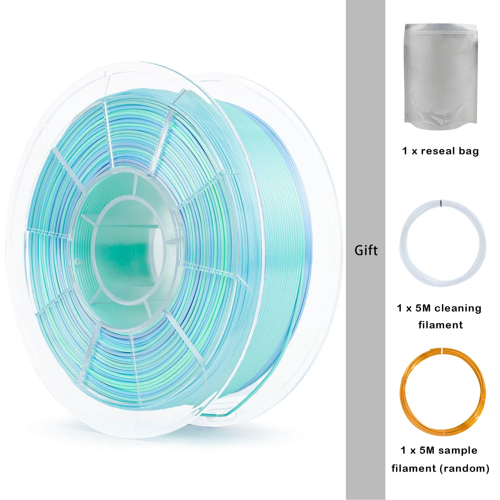 ZIRO Fast Gradient Silk PLA Filament 1.75mm, Personality Series-Pure - Image 10