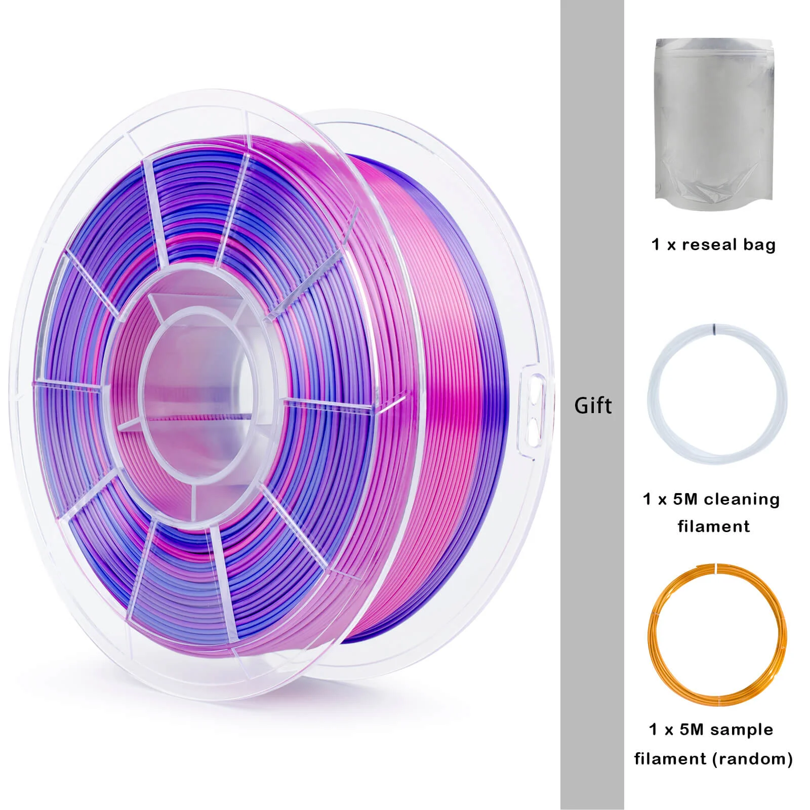 ZIRO Fast Gradient Silk PLA Filament 1.75mm, Personality Series- Romantic - Image 14