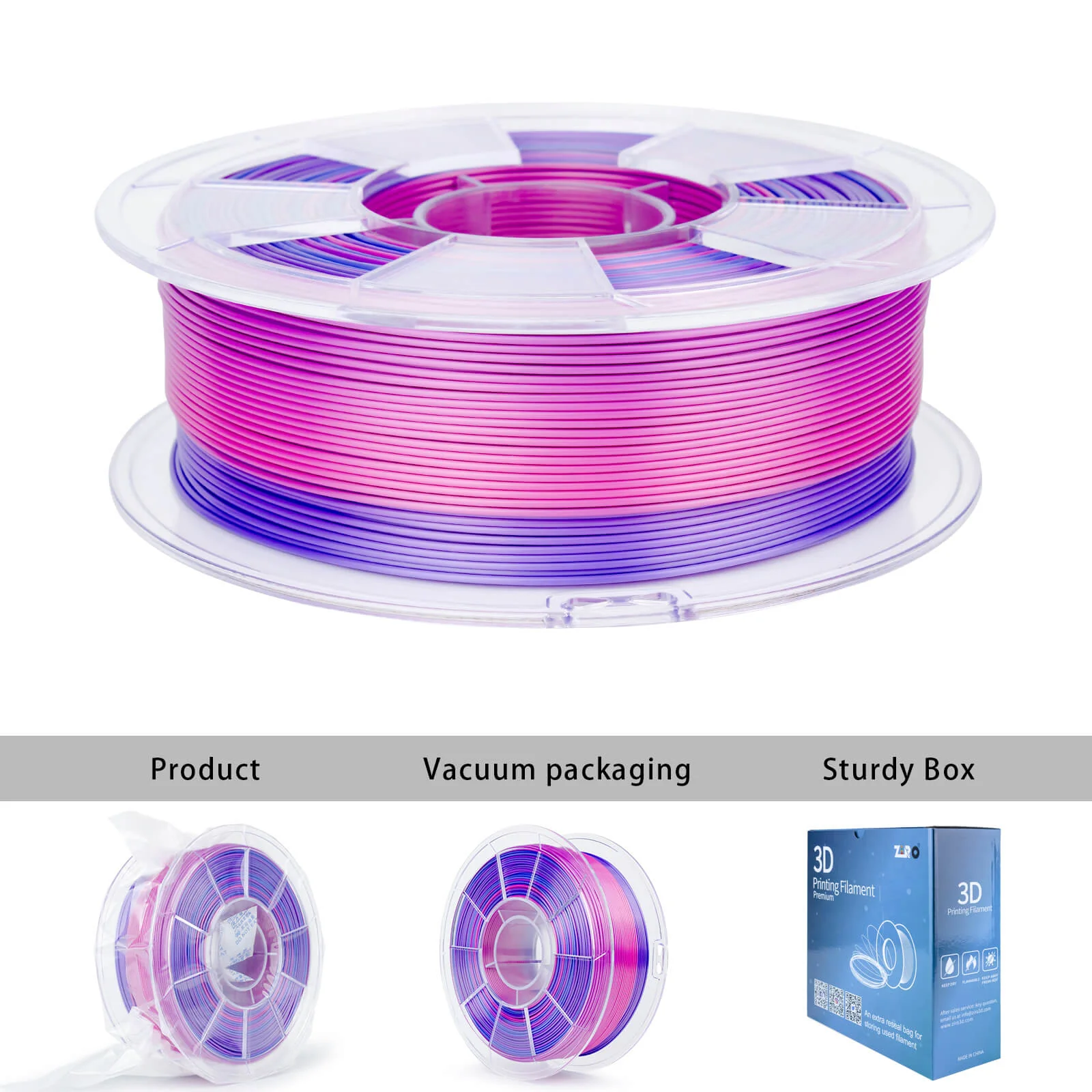 ZIRO Fast Gradient Silk PLA Filament 1.75mm, Personality Series- Romantic - Image 15