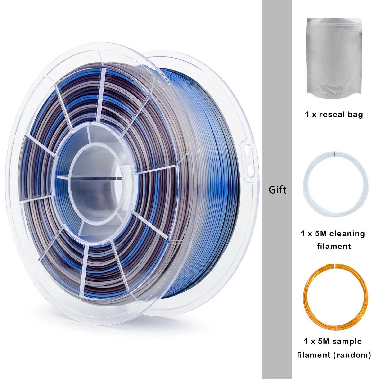 ZIRO Fast Gradient Silk PLA Filament 1.75mm, Personality Series- Steady - Image 15