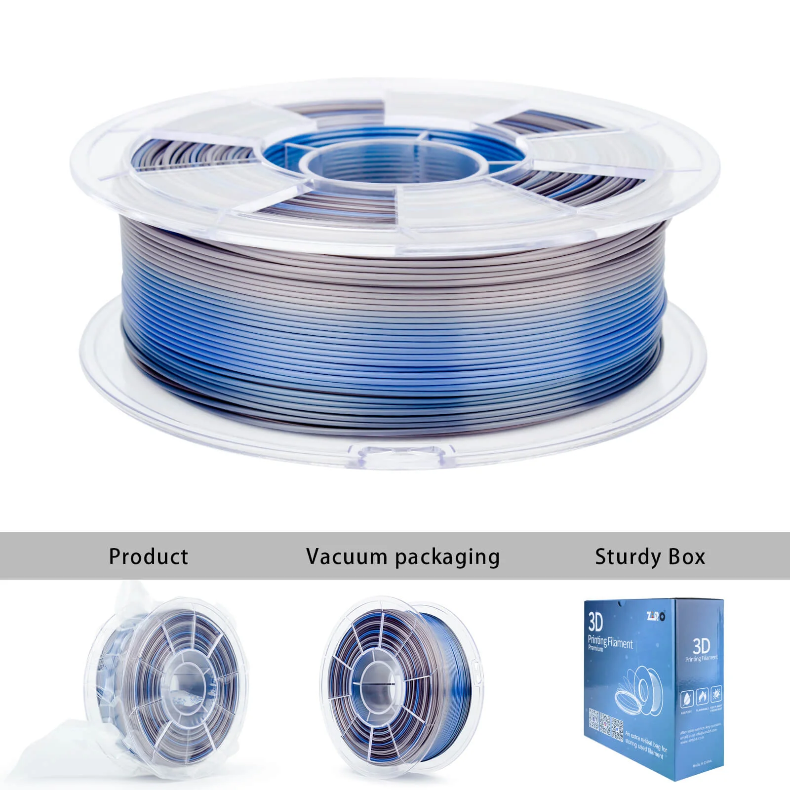 ZIRO Fast Gradient Silk PLA Filament 1.75mm, Personality Series- Steady - Image 16
