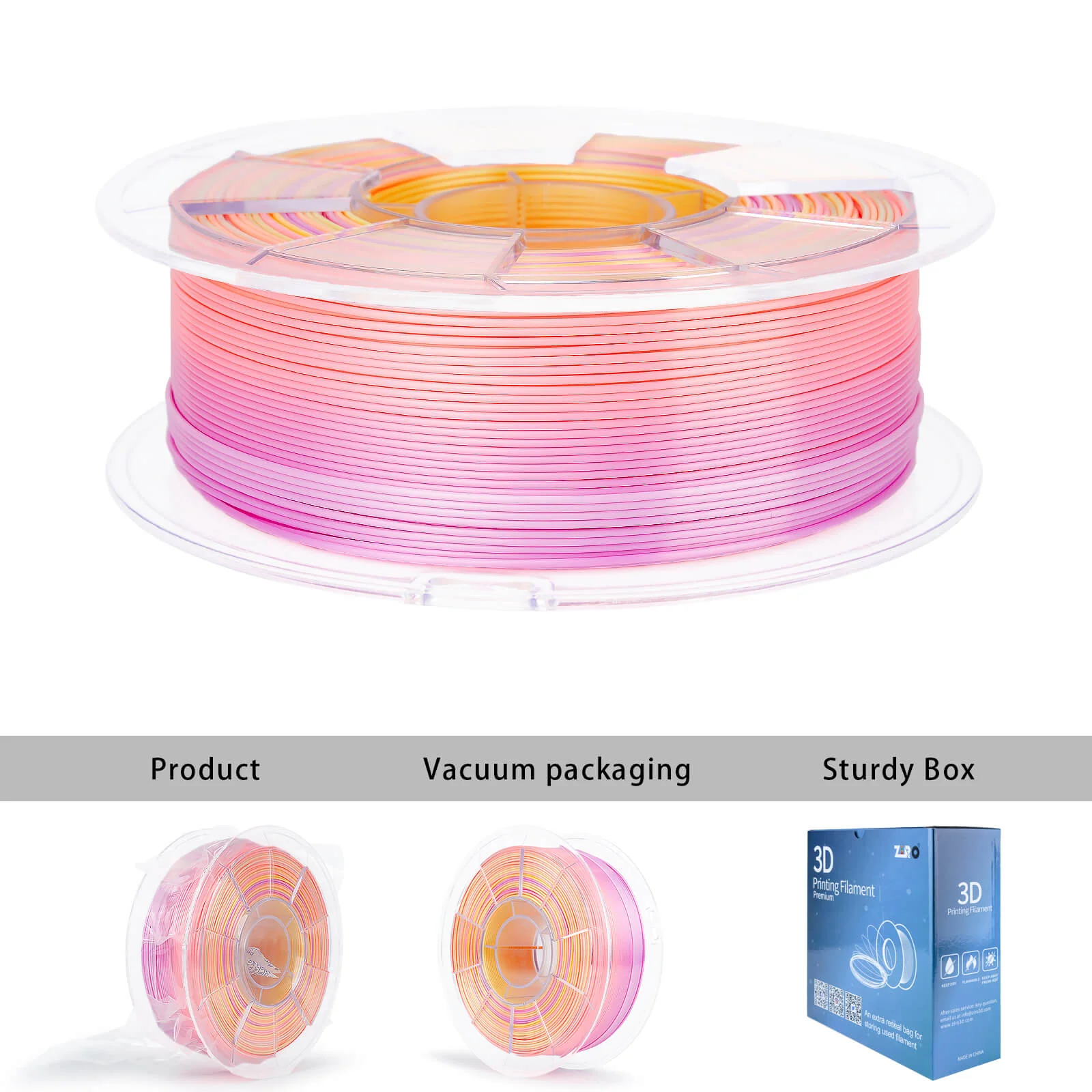 ZIRO Fast Gradient Silk PLA Filament 1.75mm, Personality Series- Sweet - Image 12