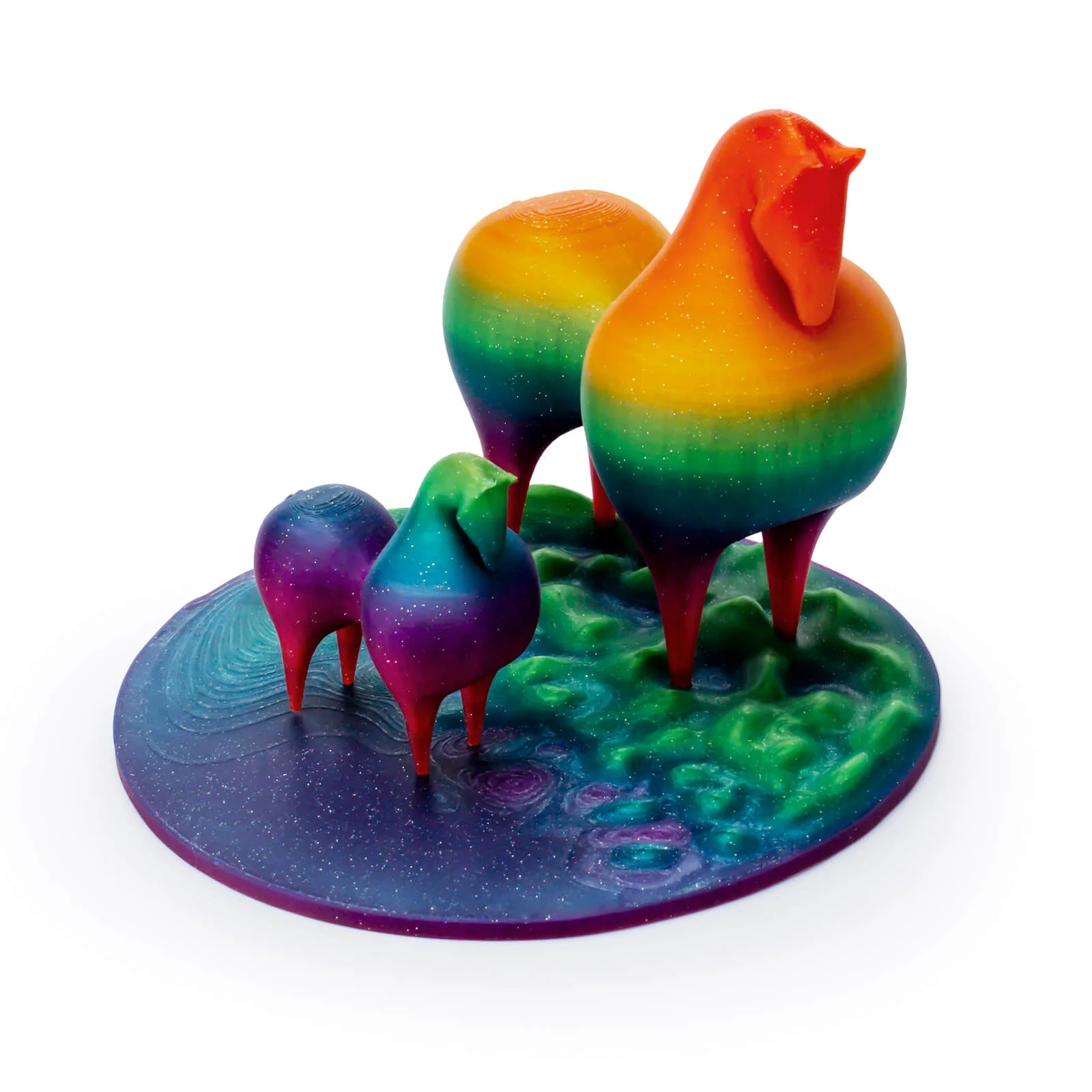 ZIRO Fast Gradient Twinkling Translucent PLA Filament 1.75mm, Chromatic Glitter - Image 4