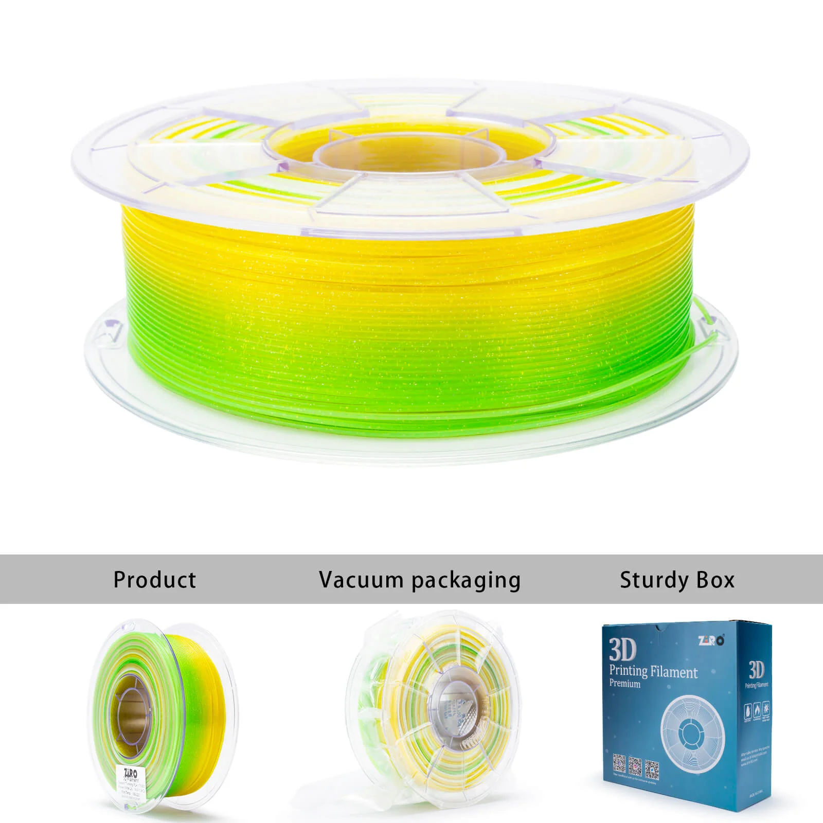 ZIRO Fast Gradient Twinkling Translucent PLA Filament 1.75mm, Flower Series-White Lily - Image 10