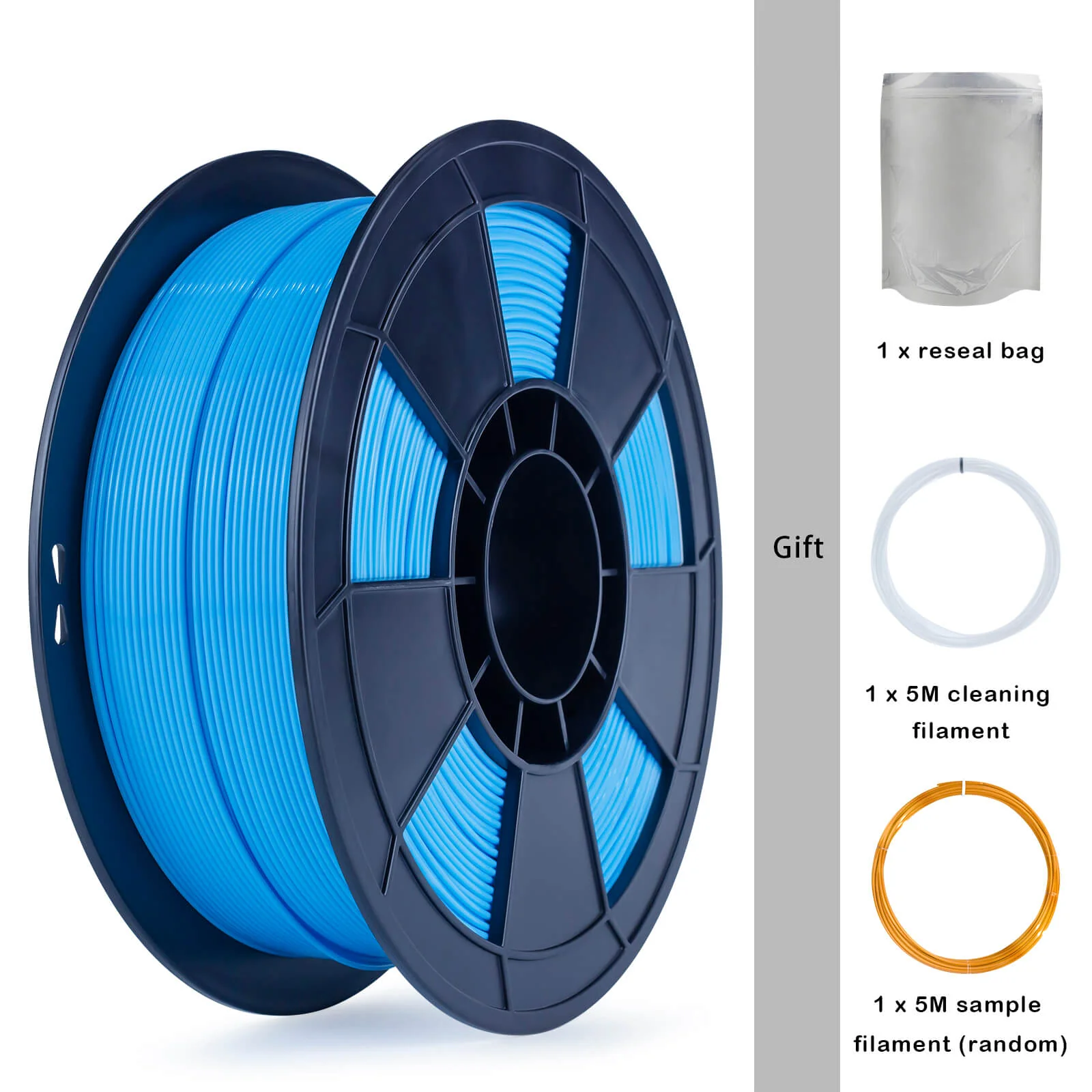 ZIRO Fluorescence PLA Filament 1.75mm, Fluo Blue - Image 7