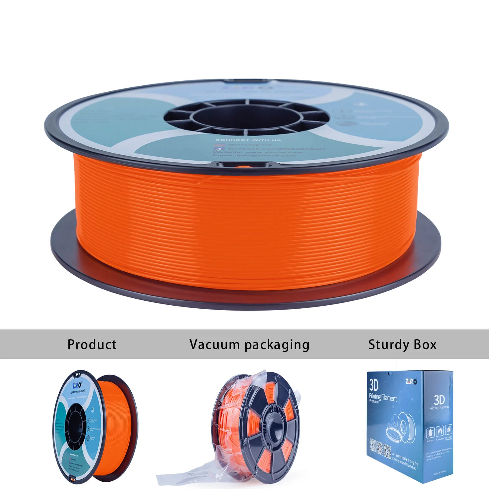 ZIRO Fluorescence PLA Filament 1.75mm, Fluo Orange - Image 8