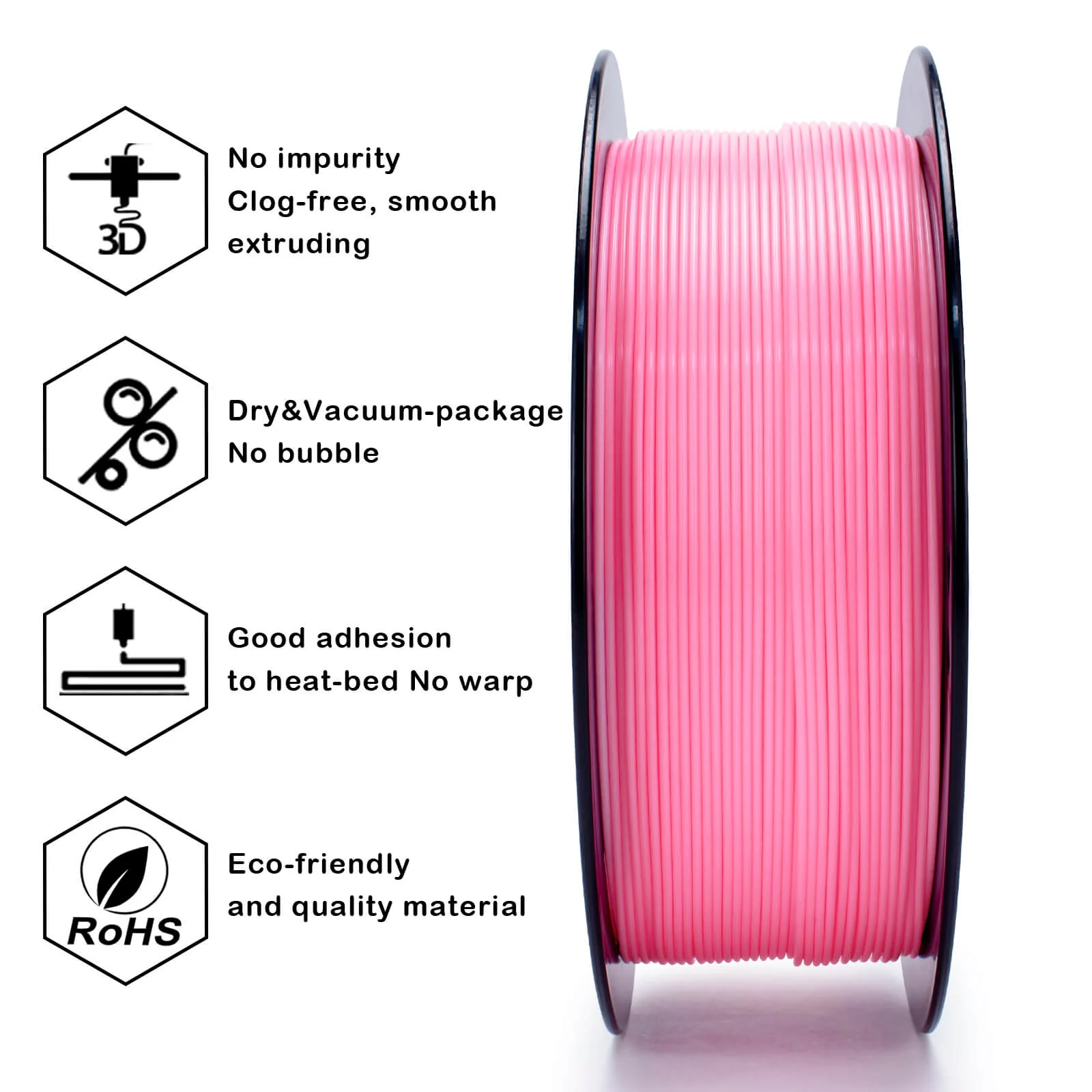 ZIRO Fluorescence PLA Filament 1.75mm, Fluo Pink - Image 5