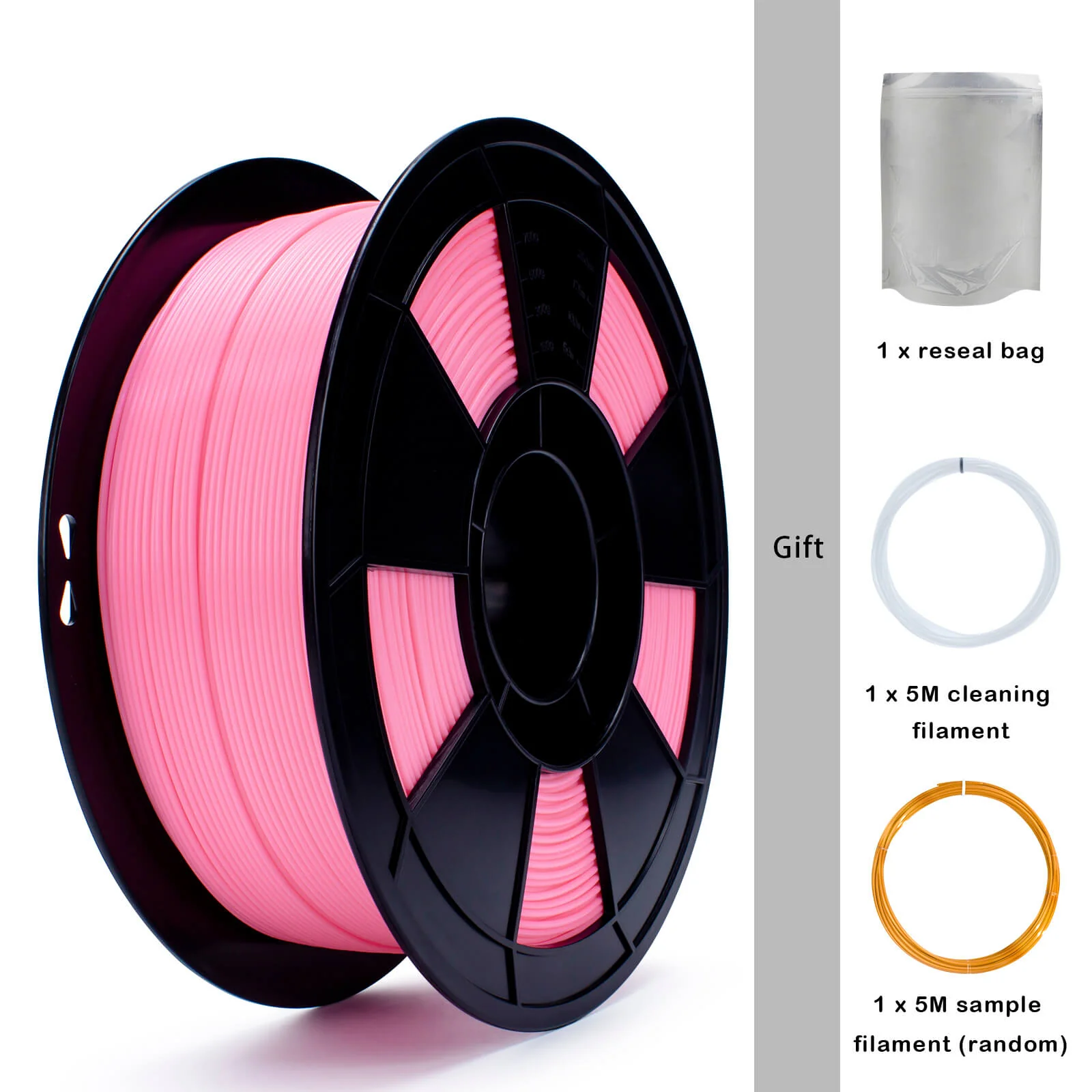 ZIRO Fluorescence PLA Filament 1.75mm, Fluo Pink - Image 6