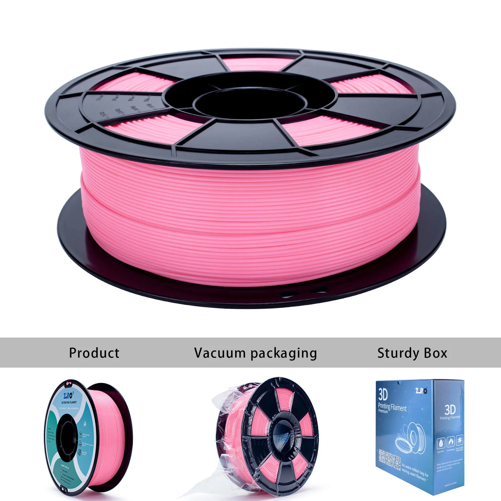 ZIRO Fluorescence PLA Filament 1.75mm, Fluo Pink - Image 7
