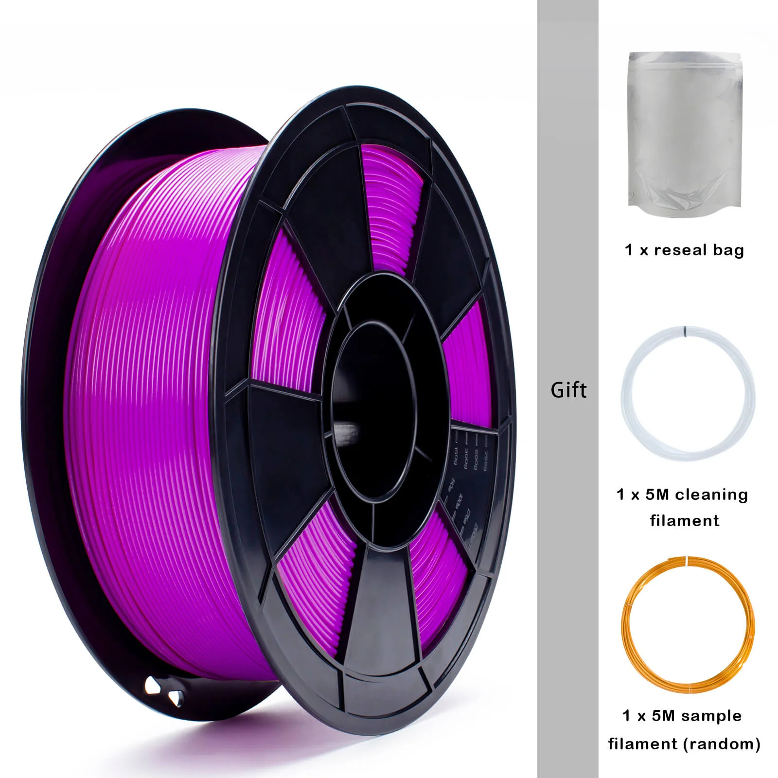 ZIRO Fluorescence PLA Filament 1.75mm, Fluo Purple - Image 6