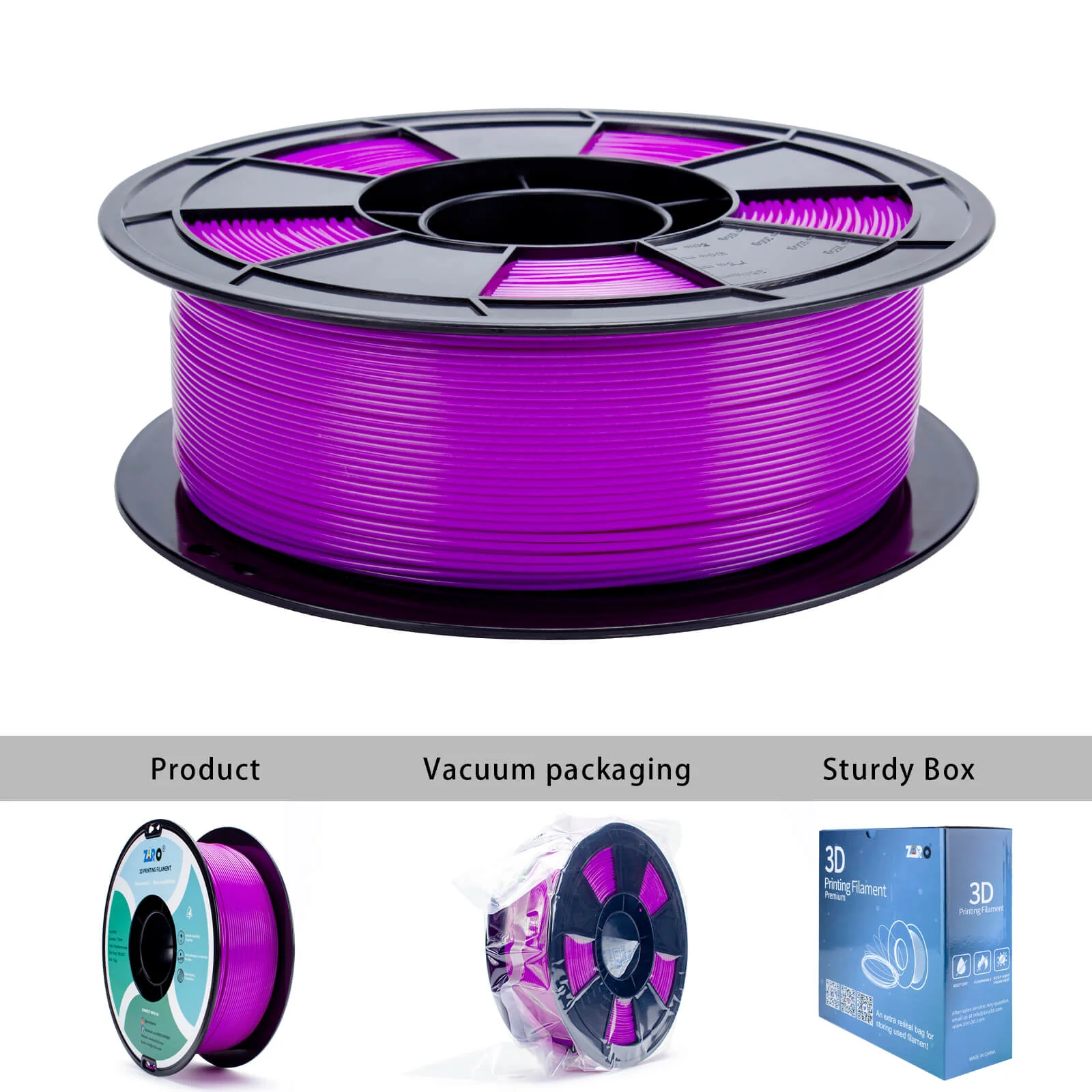 ZIRO Fluorescence PLA Filament 1.75mm, Fluo Purple - Image 7